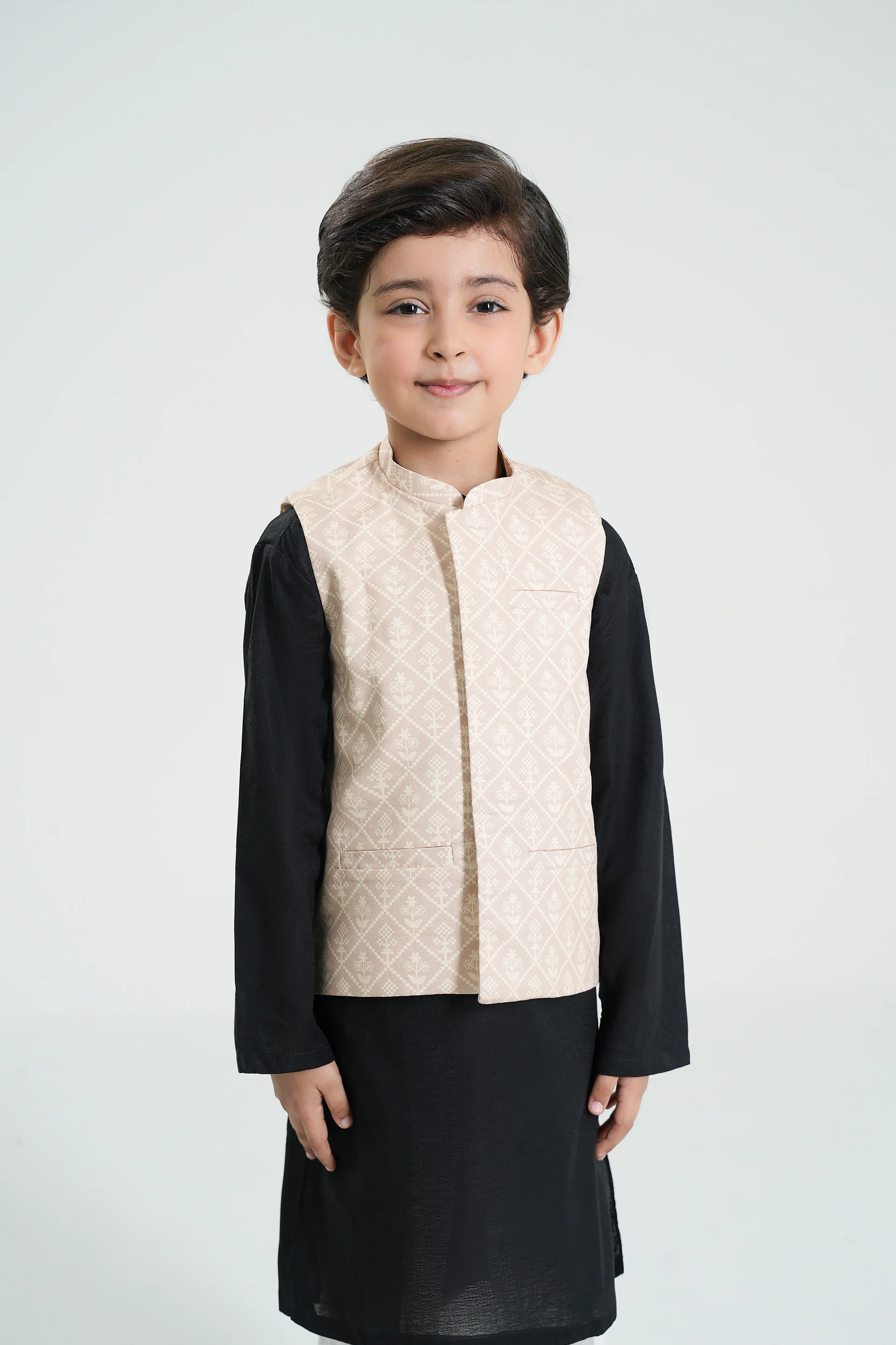 Boys Off White Waistcoat (BCWC-073)