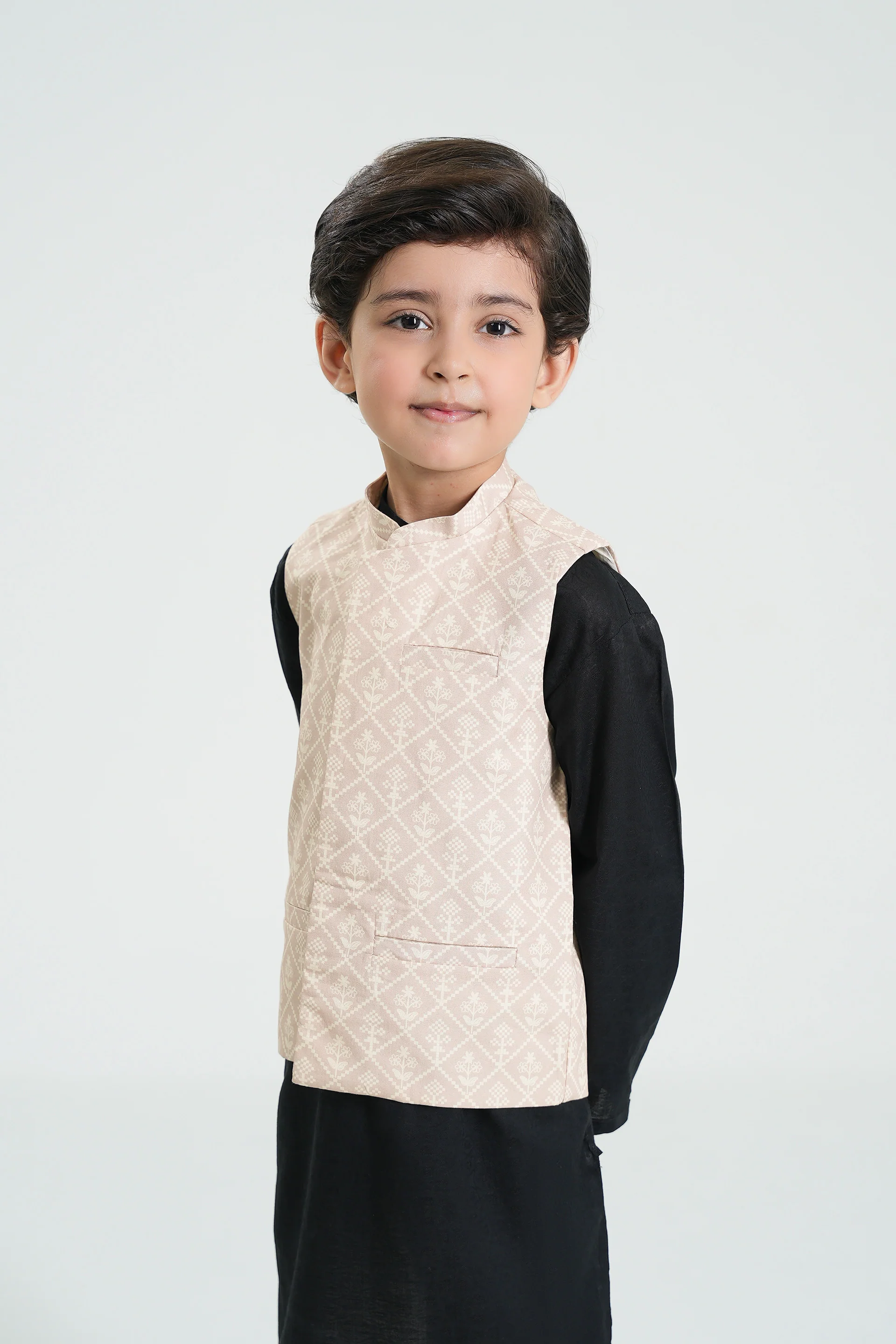 Boys Off White Waistcoat (BCWC-073) - Image 3