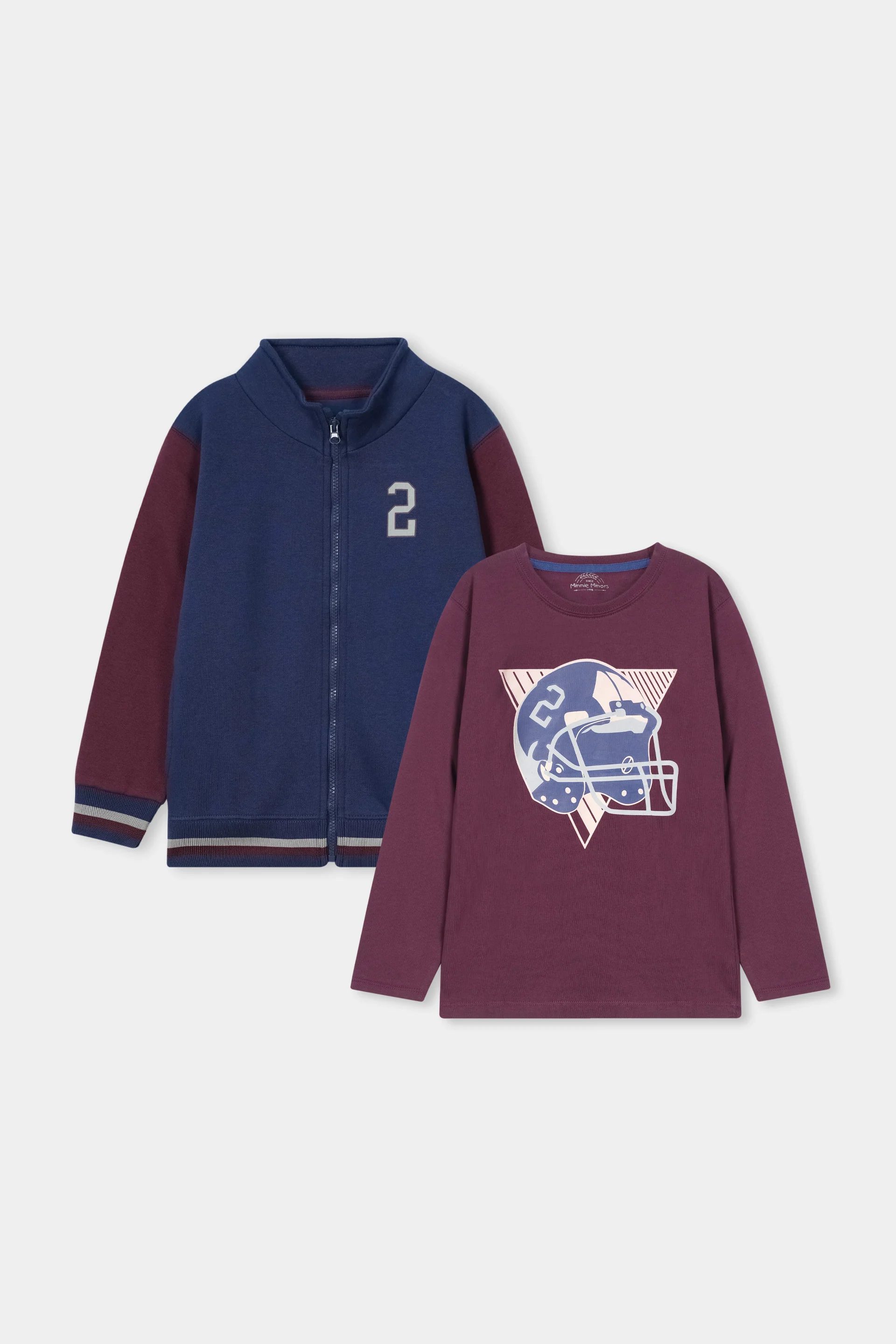 T-Shirt And Mock Neck Zip Through Upper (BJT-058)