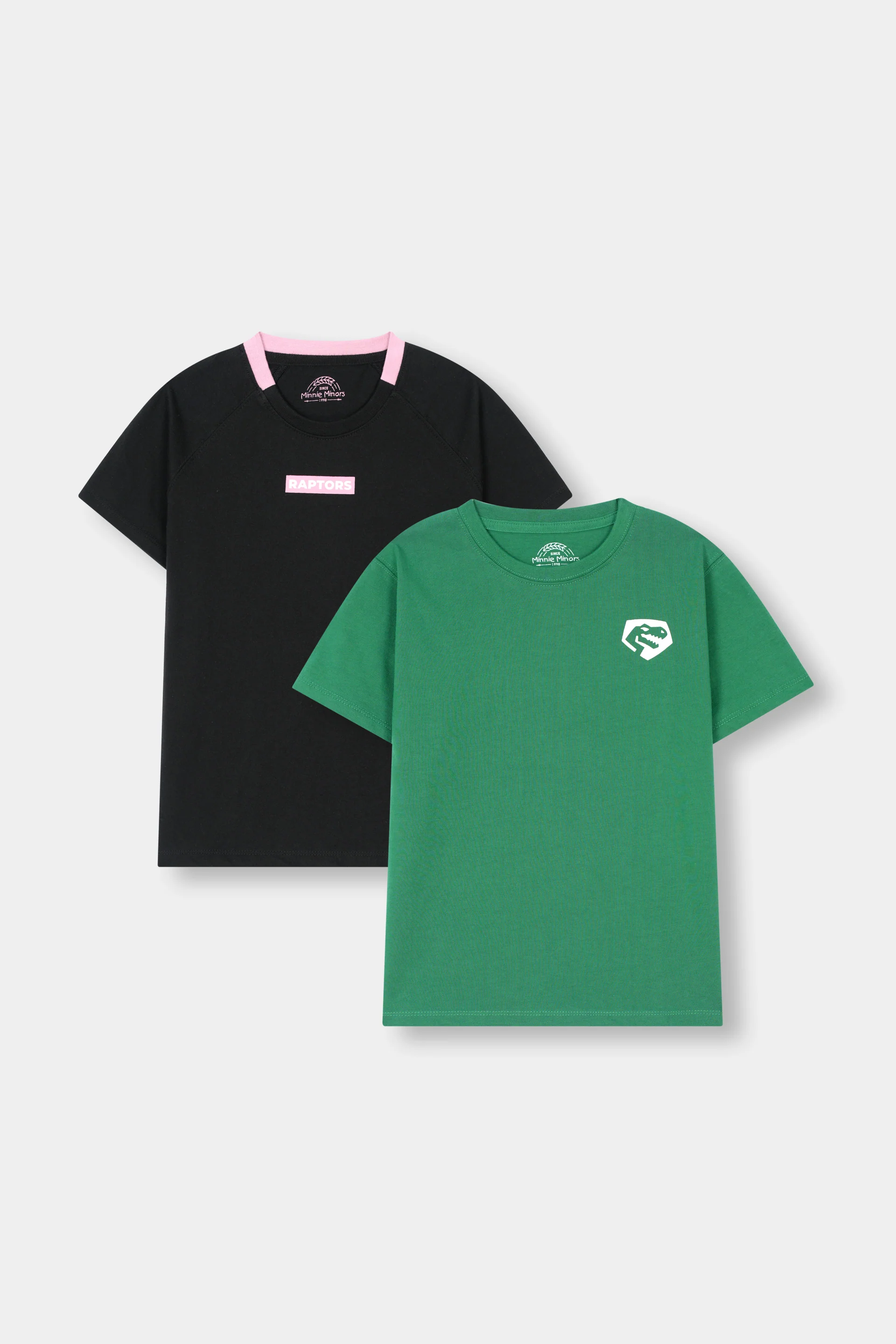 Dino Graphics Pack Of Two T-Shirts (BKTPJ-043)