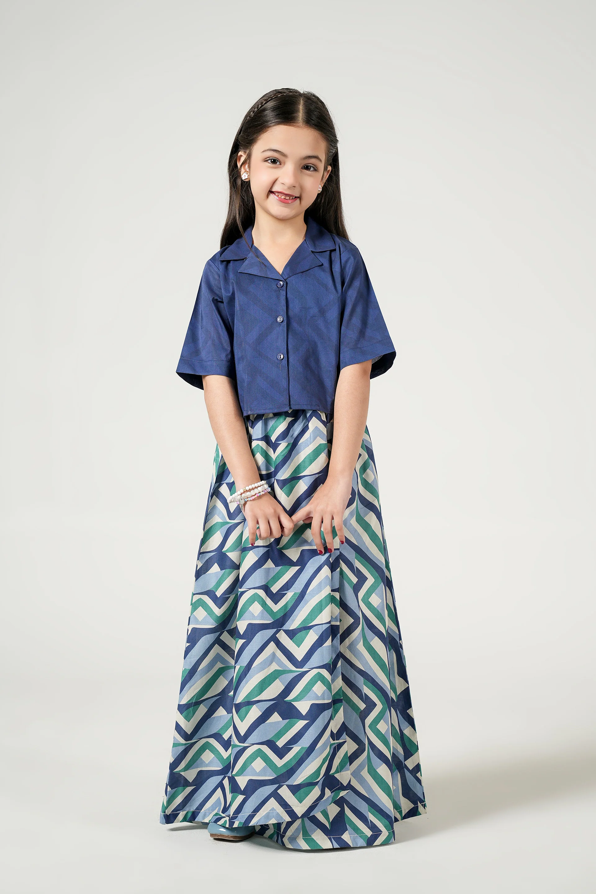 Printed Skirt With Top (BSLS-25)