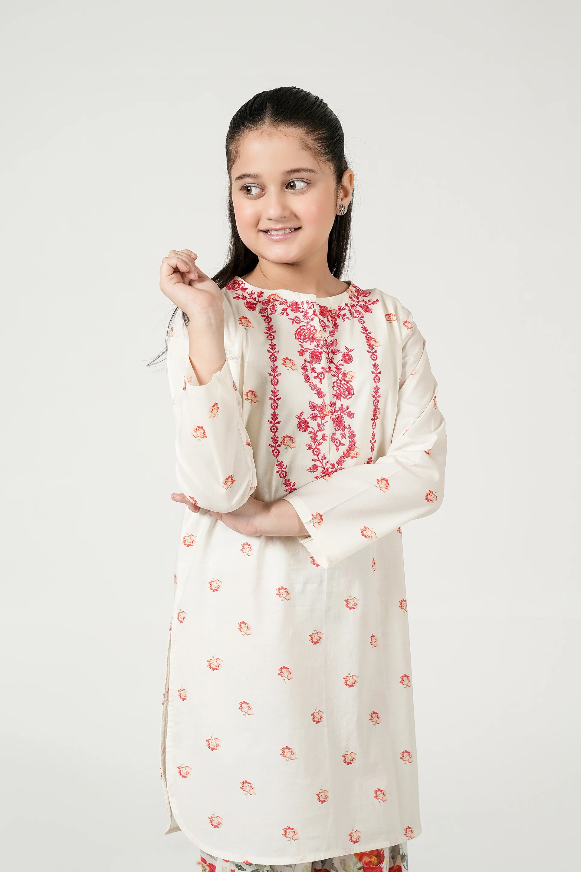 Embroidered Kameez With Shalwar (DGKS-204) - Image 2