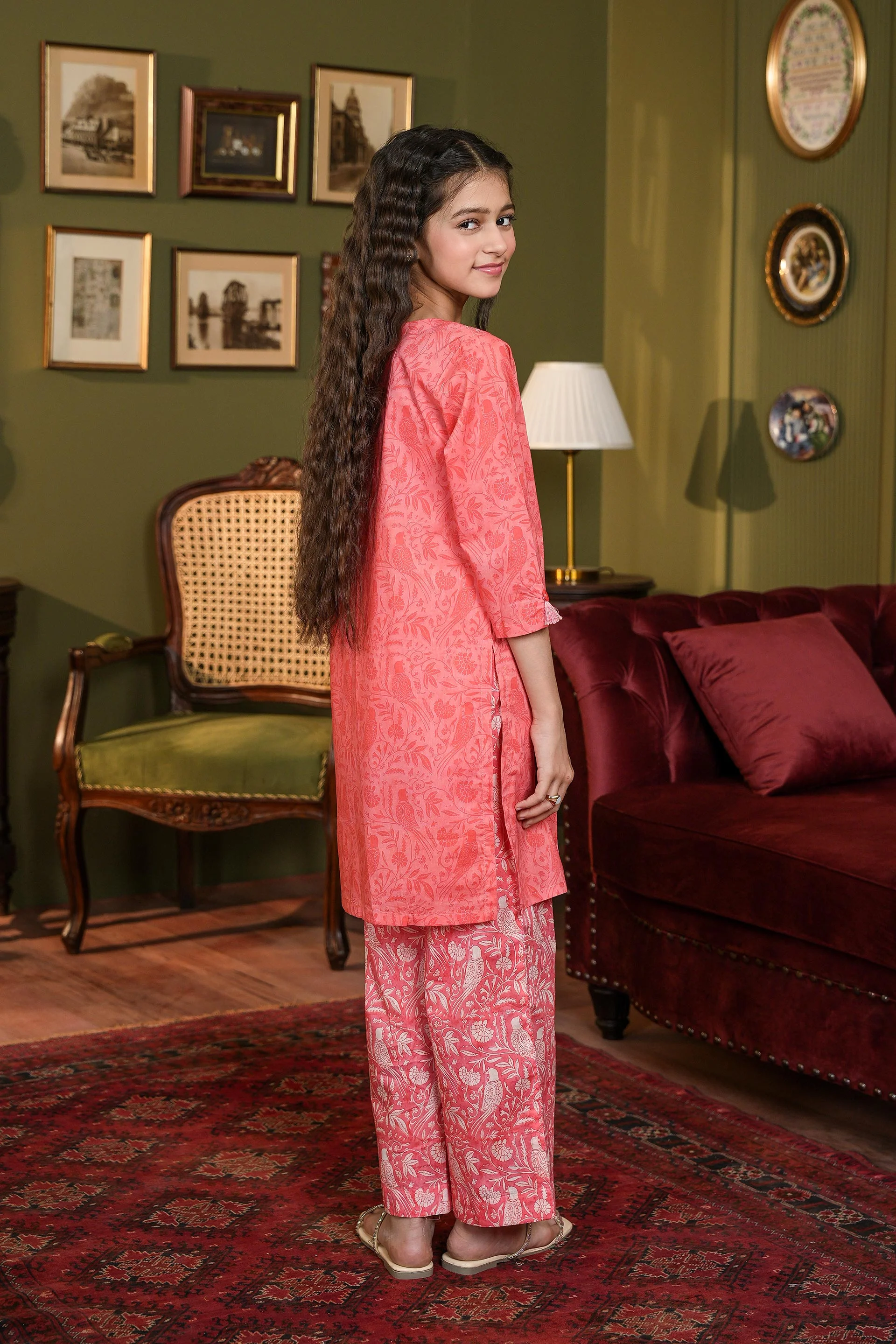 Embroidered Kameez With Trousers (DGKS-206) - Image 6
