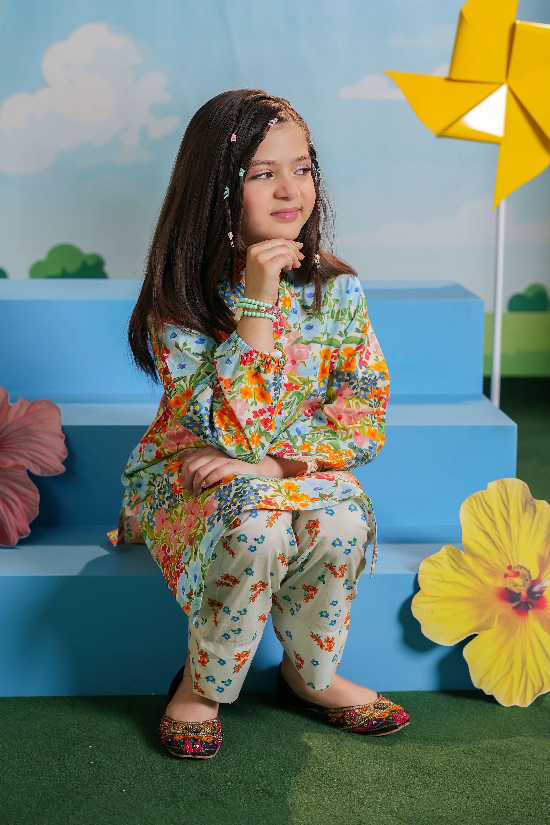 Printed Kameez With Shalwar (DGKSB-63) - Image 3