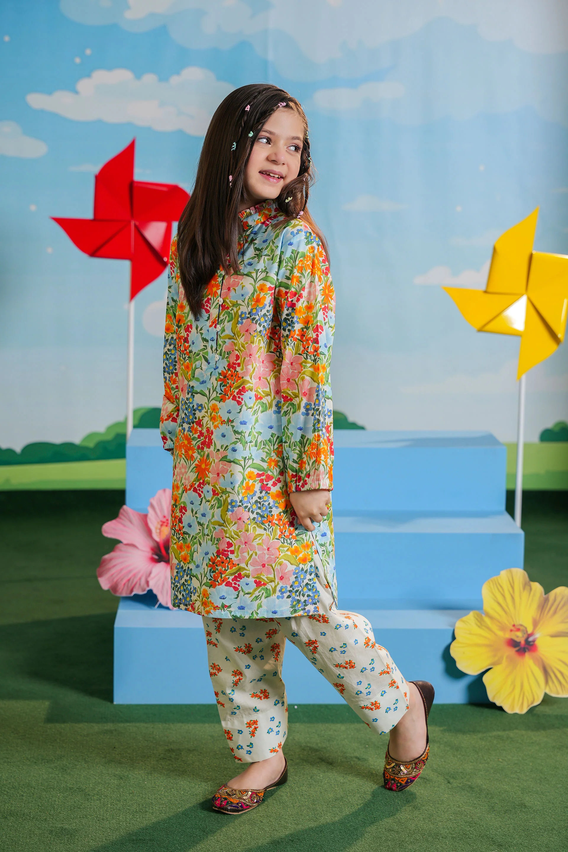 Printed Kameez With Shalwar (DGKSB-63) - Image 4
