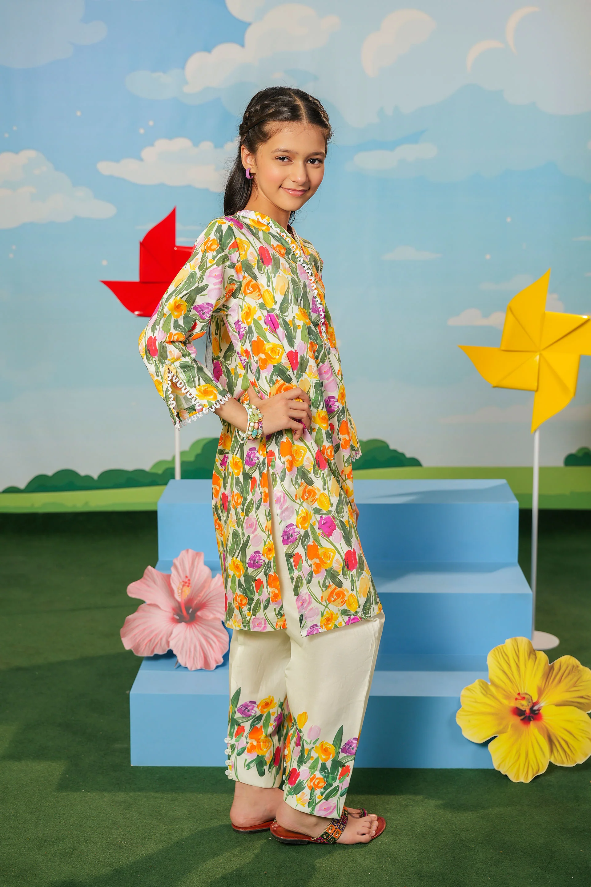 Printed Kameez With Shalwar (DGKSB-64) - Image 3
