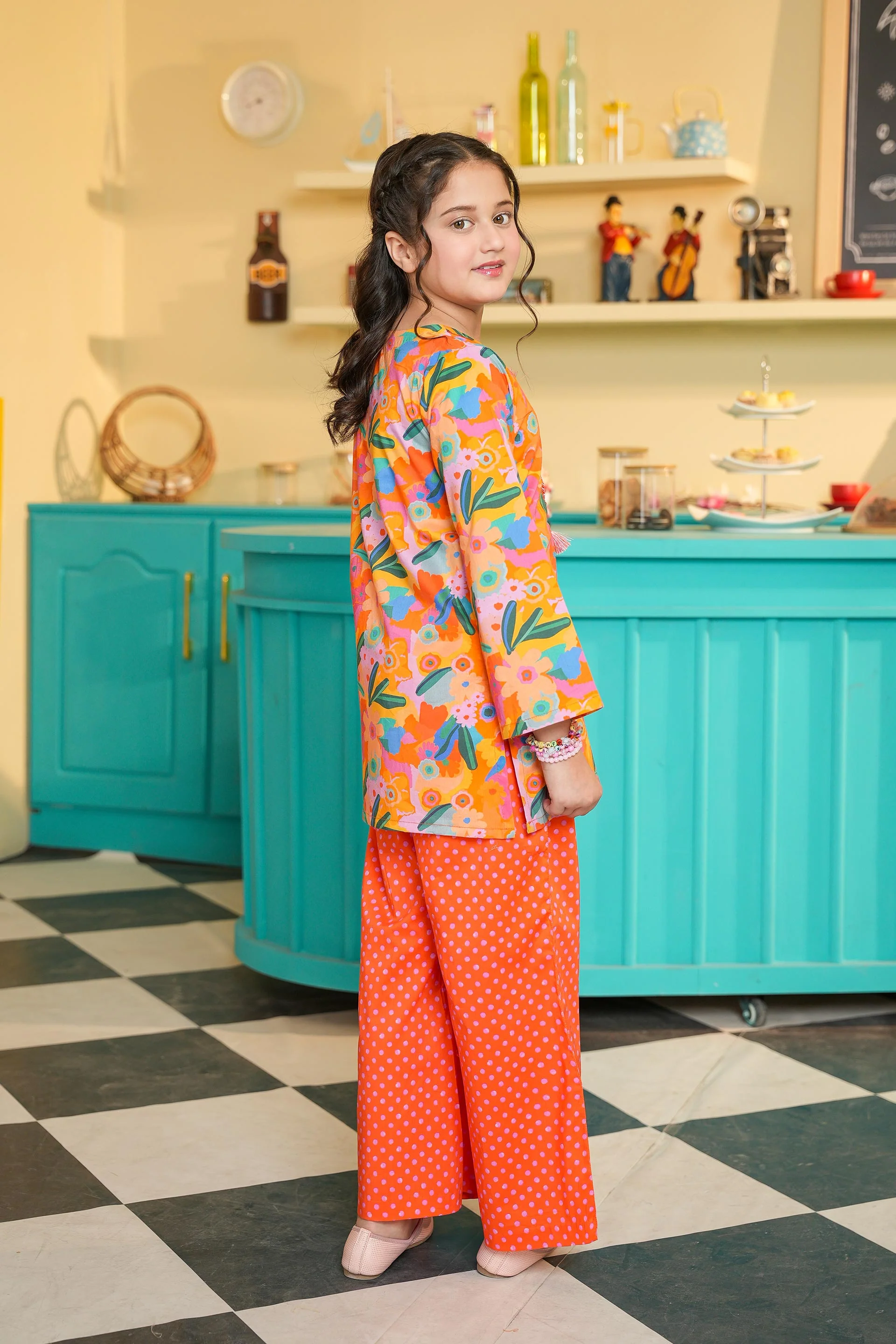 Printed Kameez And Trousers (DGKSB-78) - Image 3