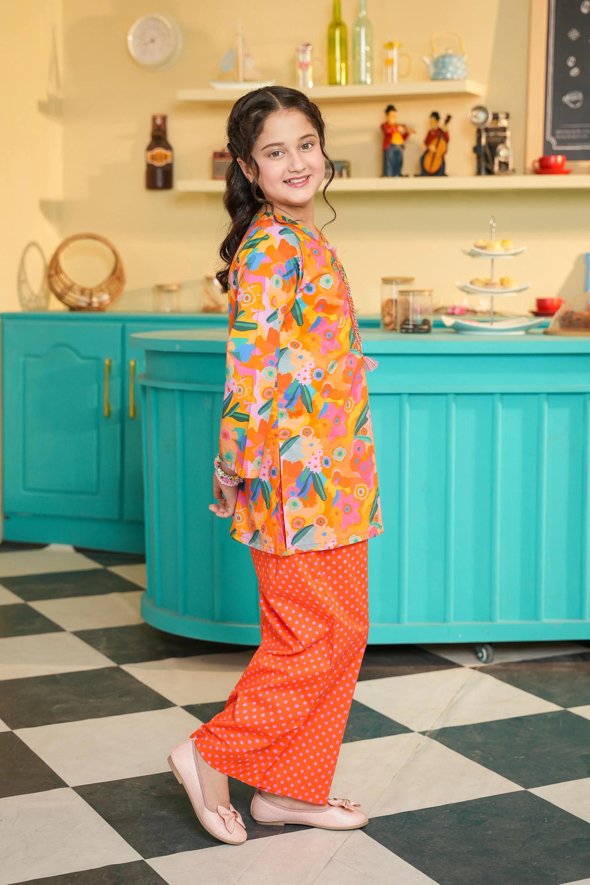 Printed Kameez And Trousers (DGKSB-78) - Image 4