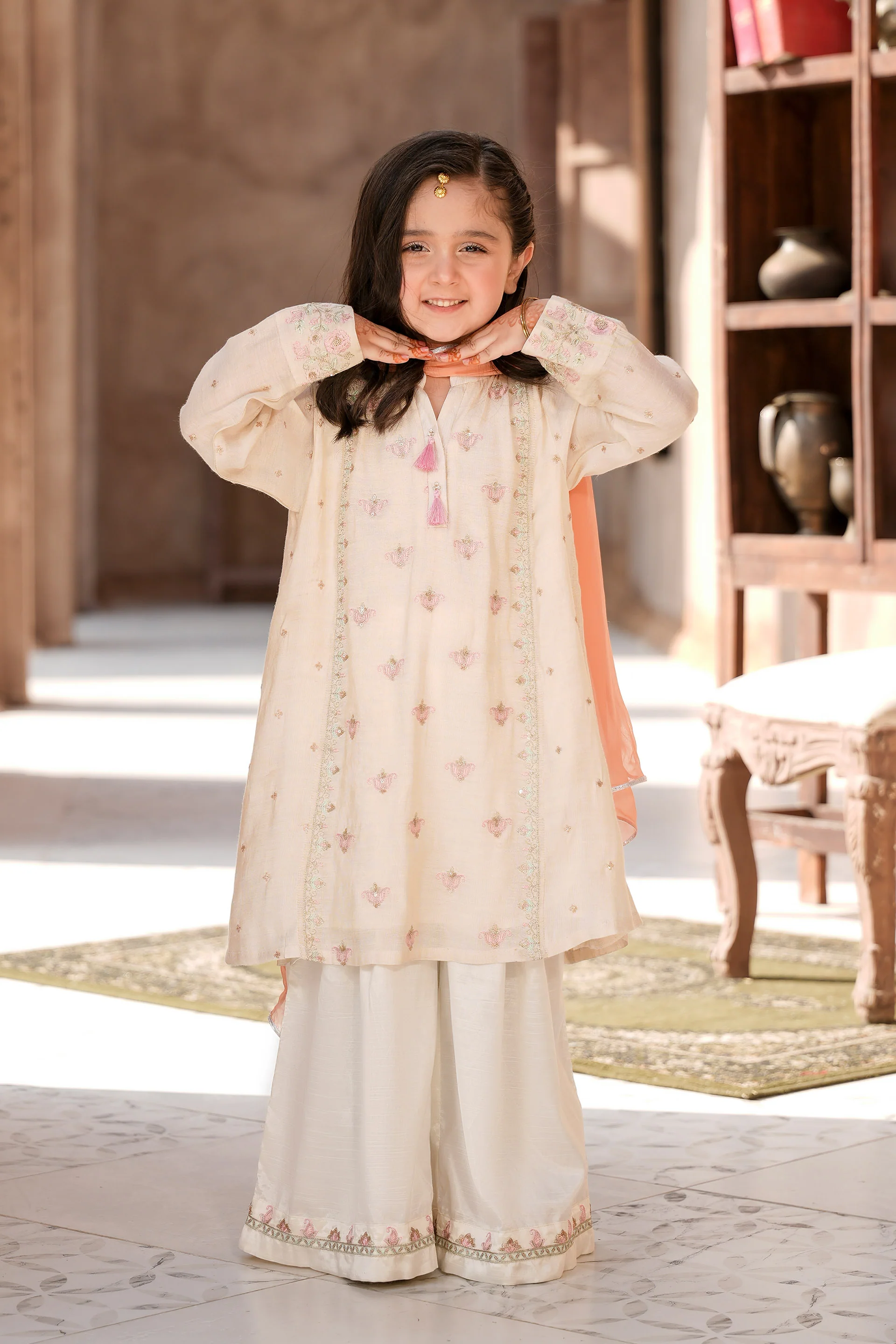 Short Shirt With Sharara And Dupatta (EFW-16)