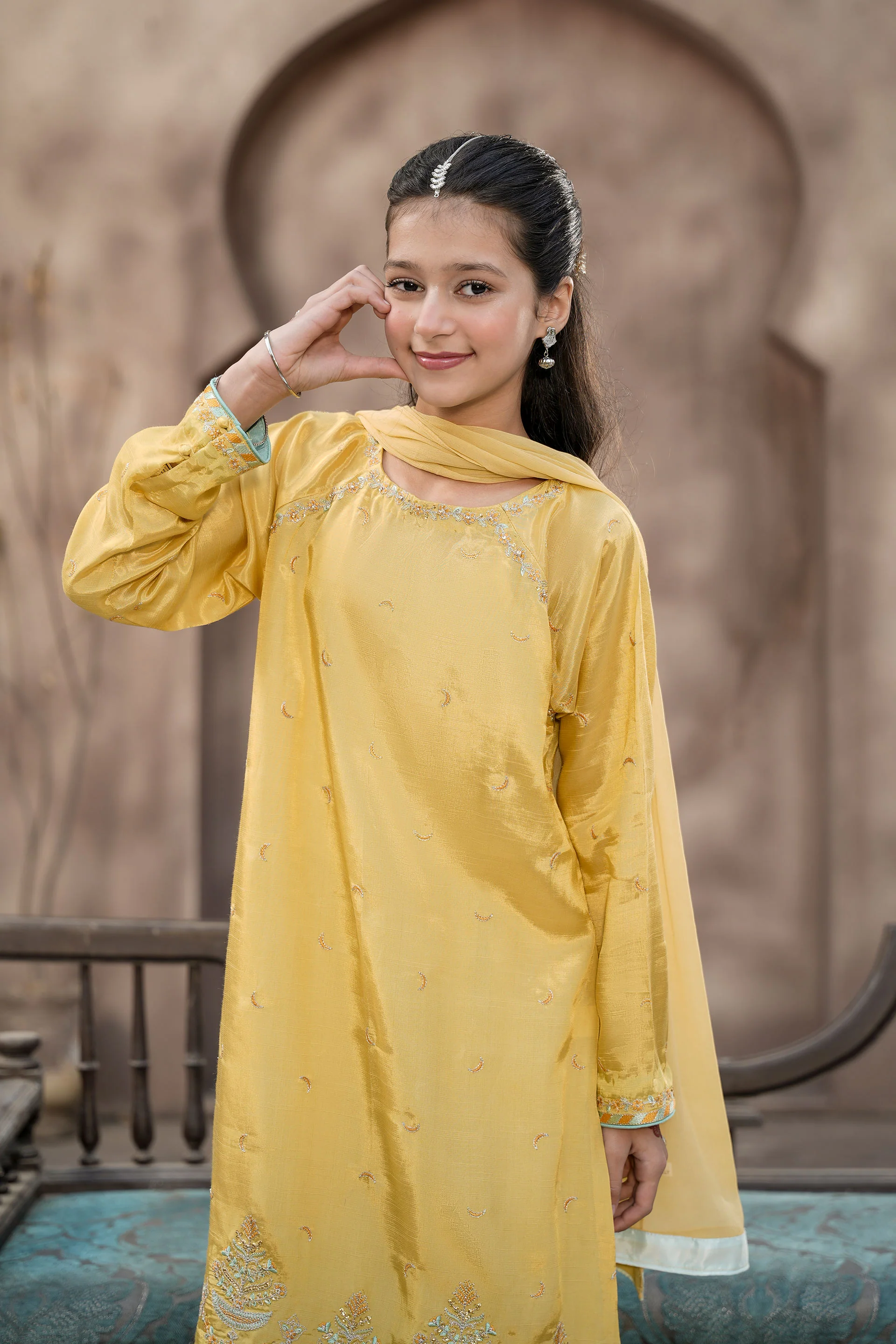 Shirt With Sharara And Dupatta (EFW-18) - Image 2