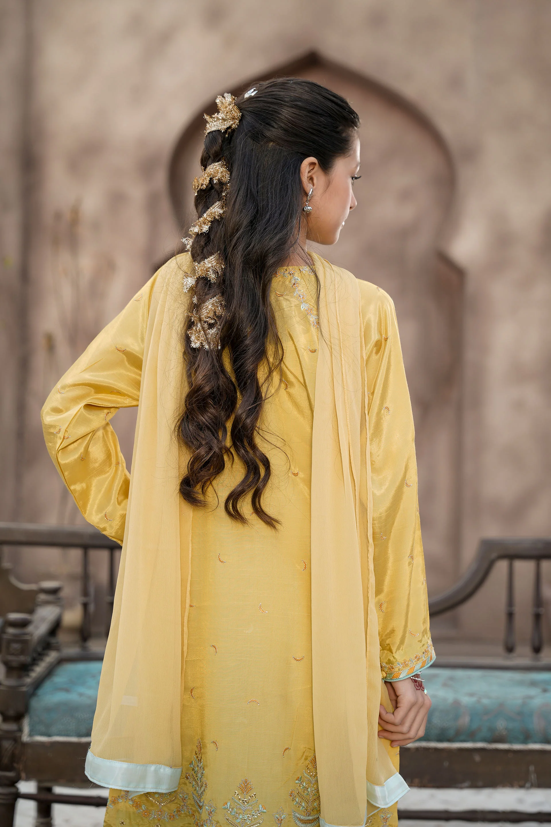 Shirt With Sharara And Dupatta (EFW-18) - Image 5