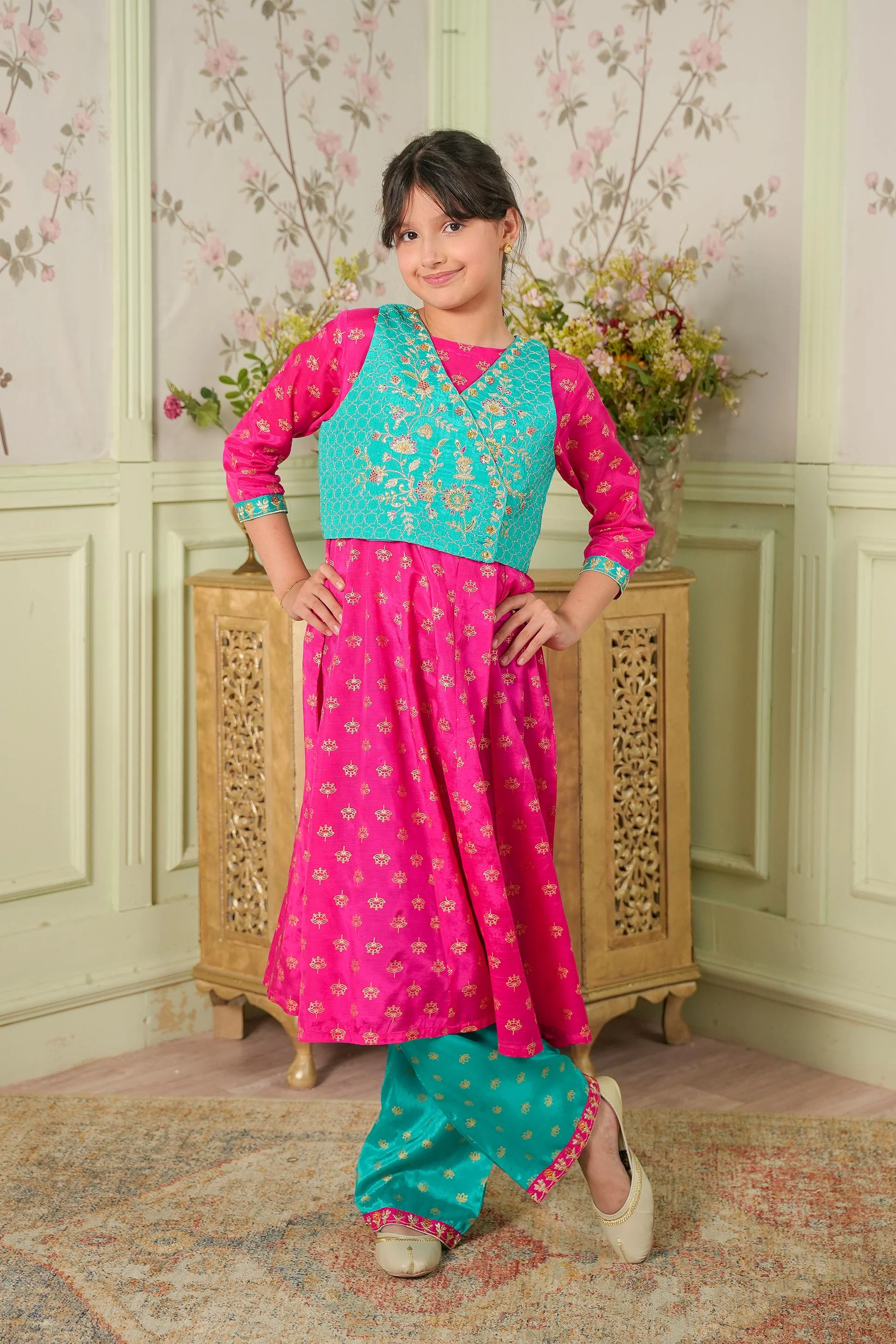 Embellished Jacket, Kameez & Trousers (GPW-1169)