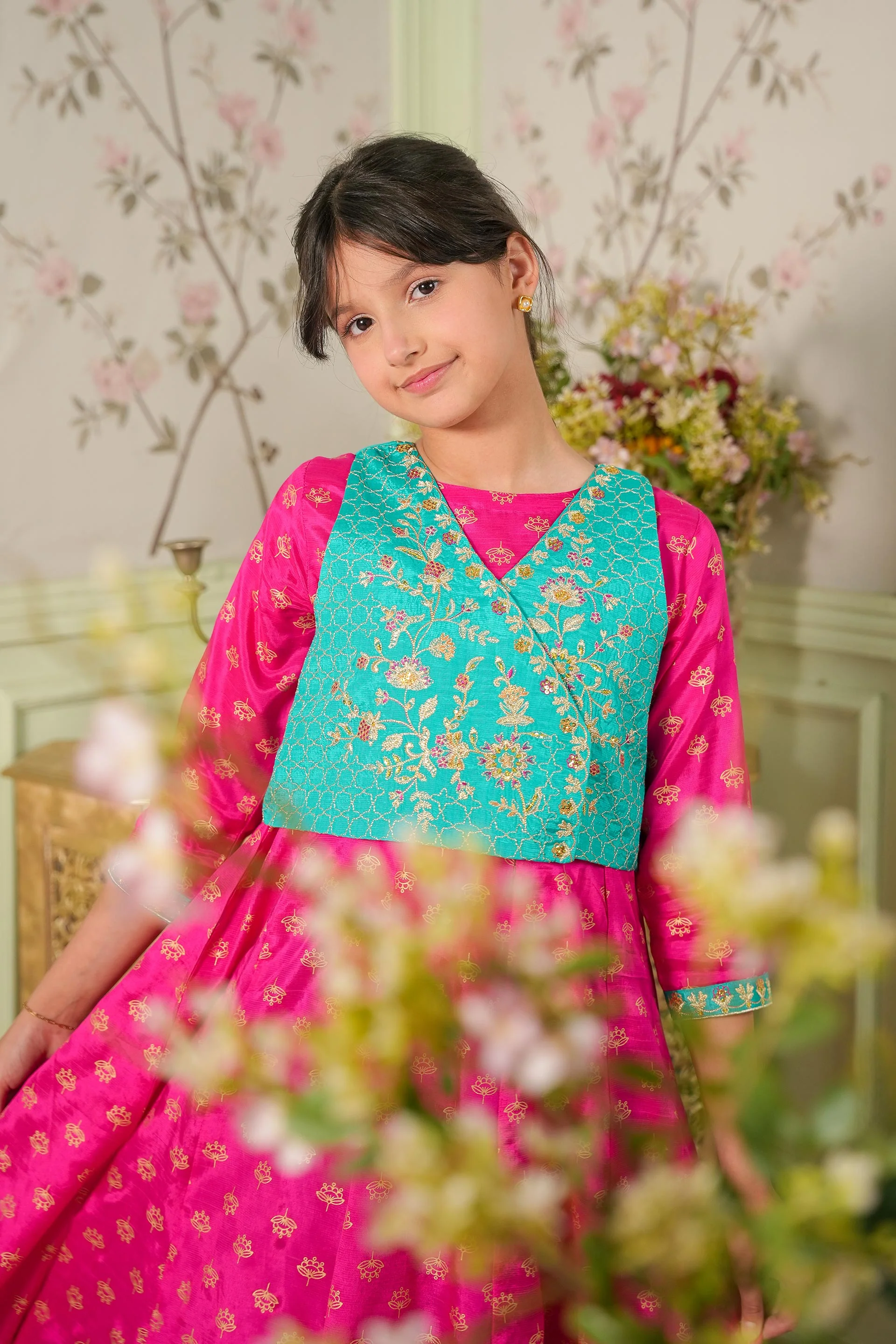 Embellished Jacket, Kameez & Trousers (GPW-1169) - Image 2