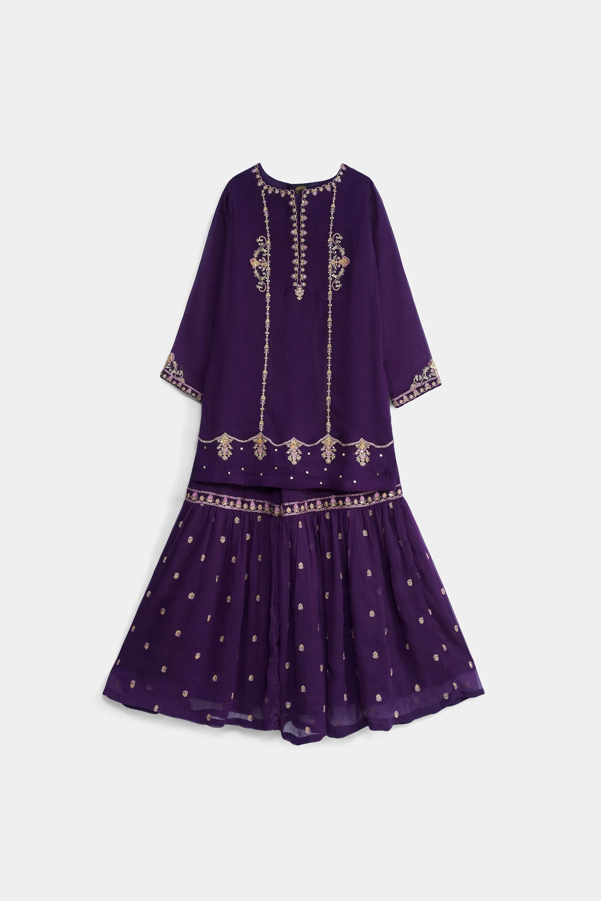 Embellished Kameez, Gharara with dupatta (GPW-1172) - Image 2
