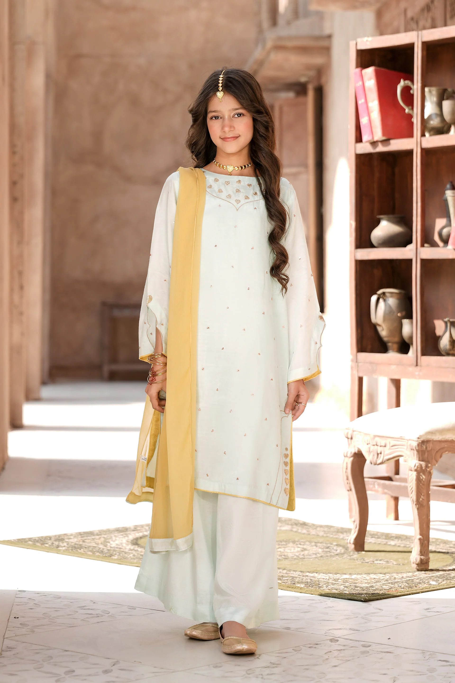 Long Shirt With Sharara And Dupatta (GPW2-09)
