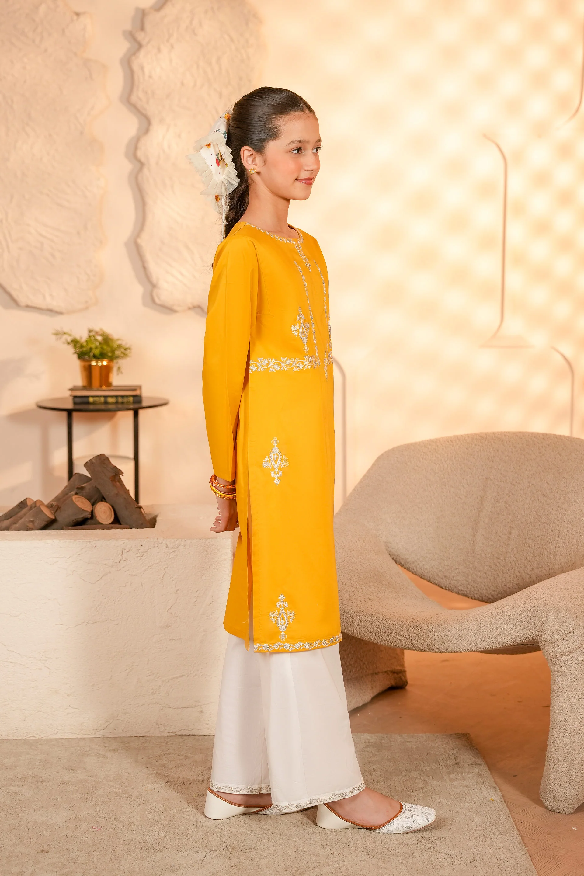 Embroidered Kameez & Trousers (GSK-618) - Image 3