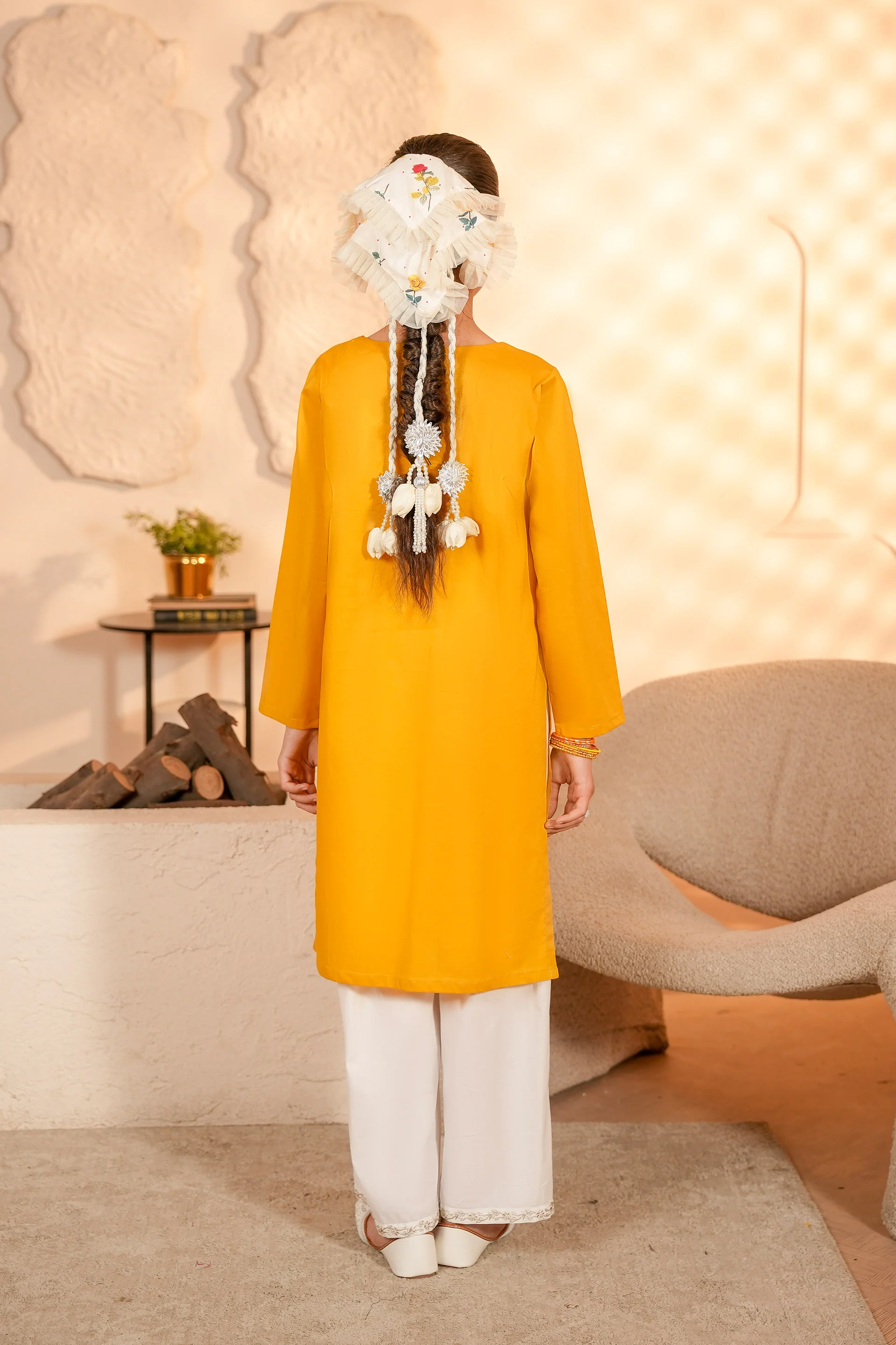 Embroidered Kameez & Trousers (GSK-618) - Image 4