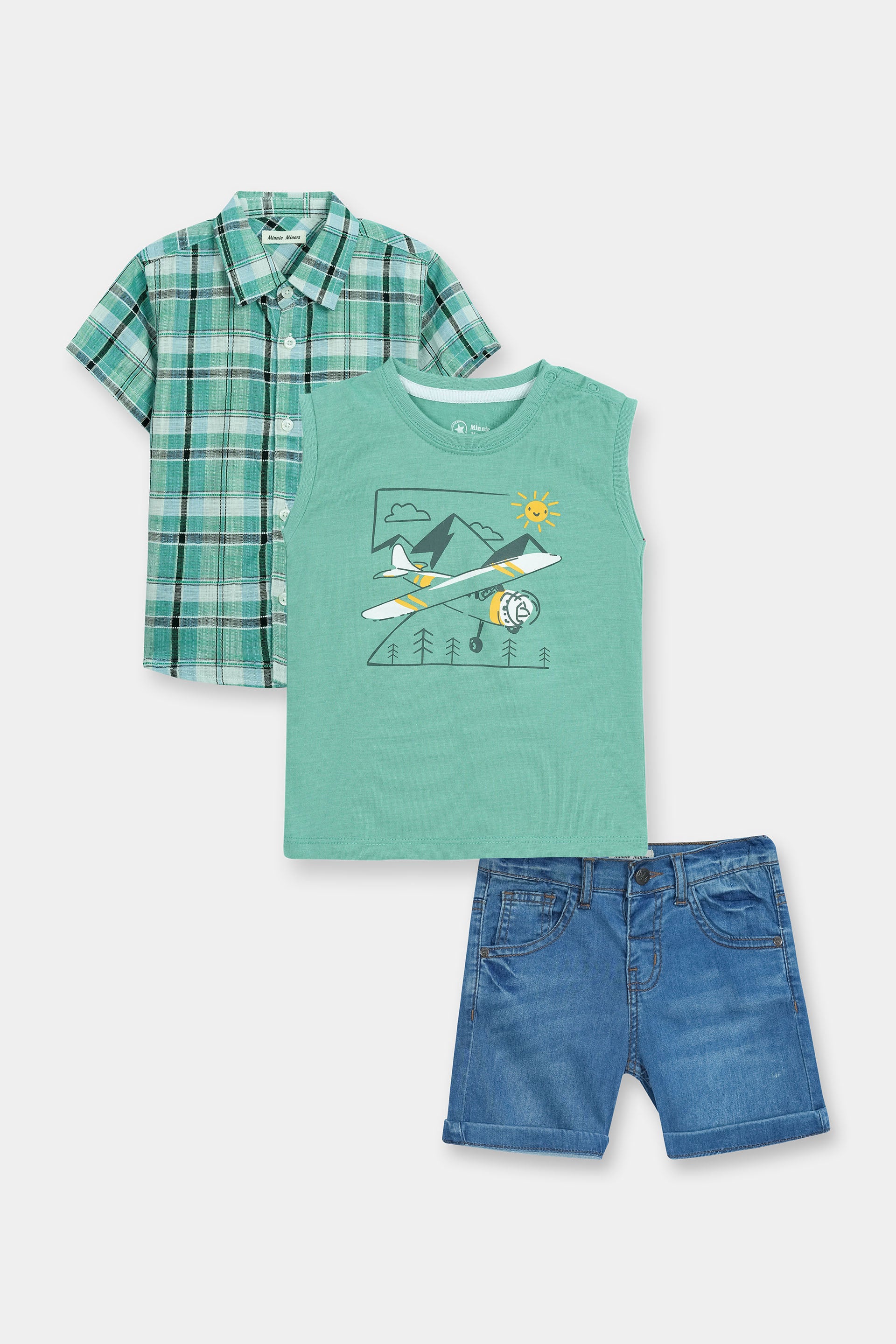 Shirt And T-Shirt With Shorts (IDTSS-045)