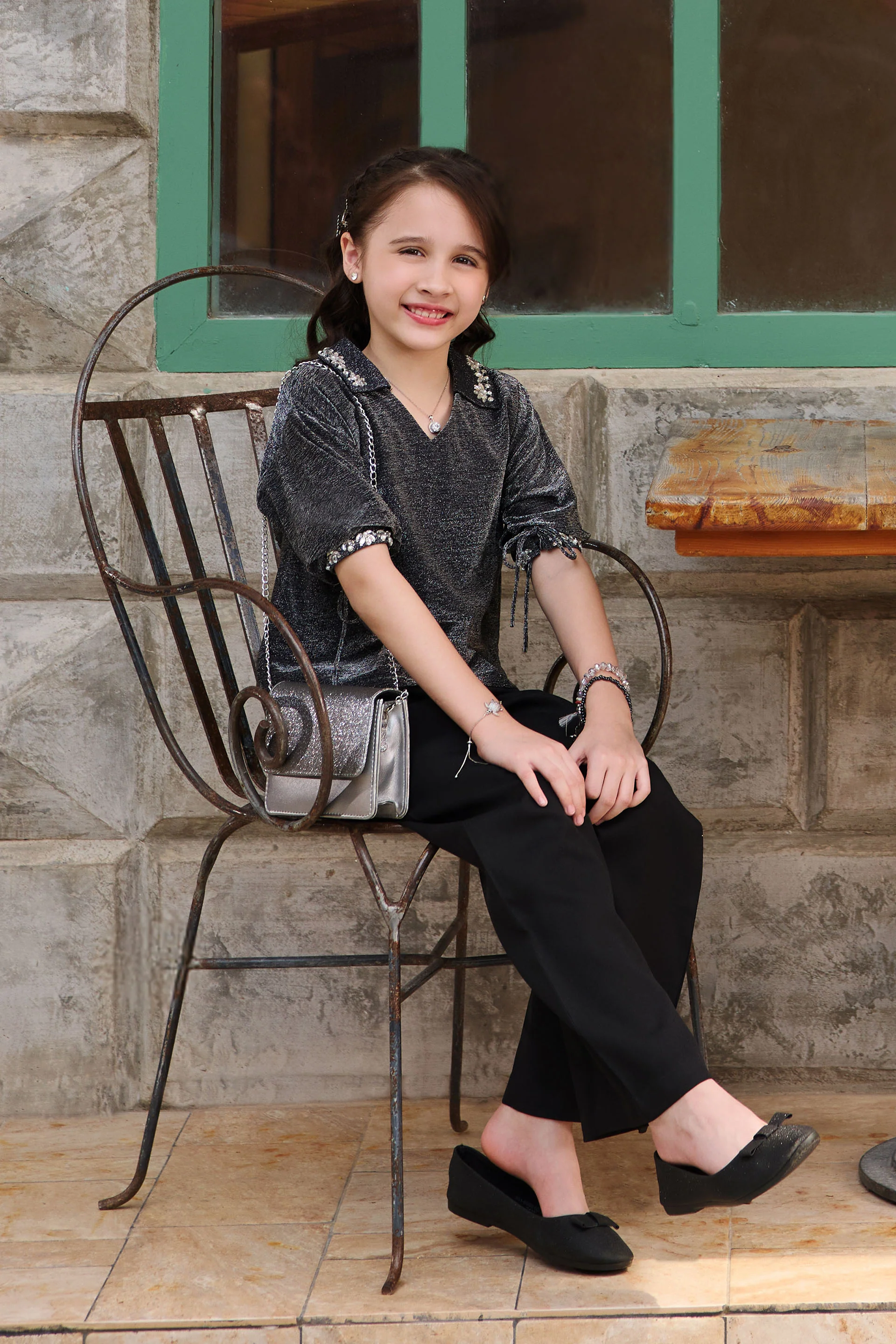 Embellished Top & Capri (MMB-C62)