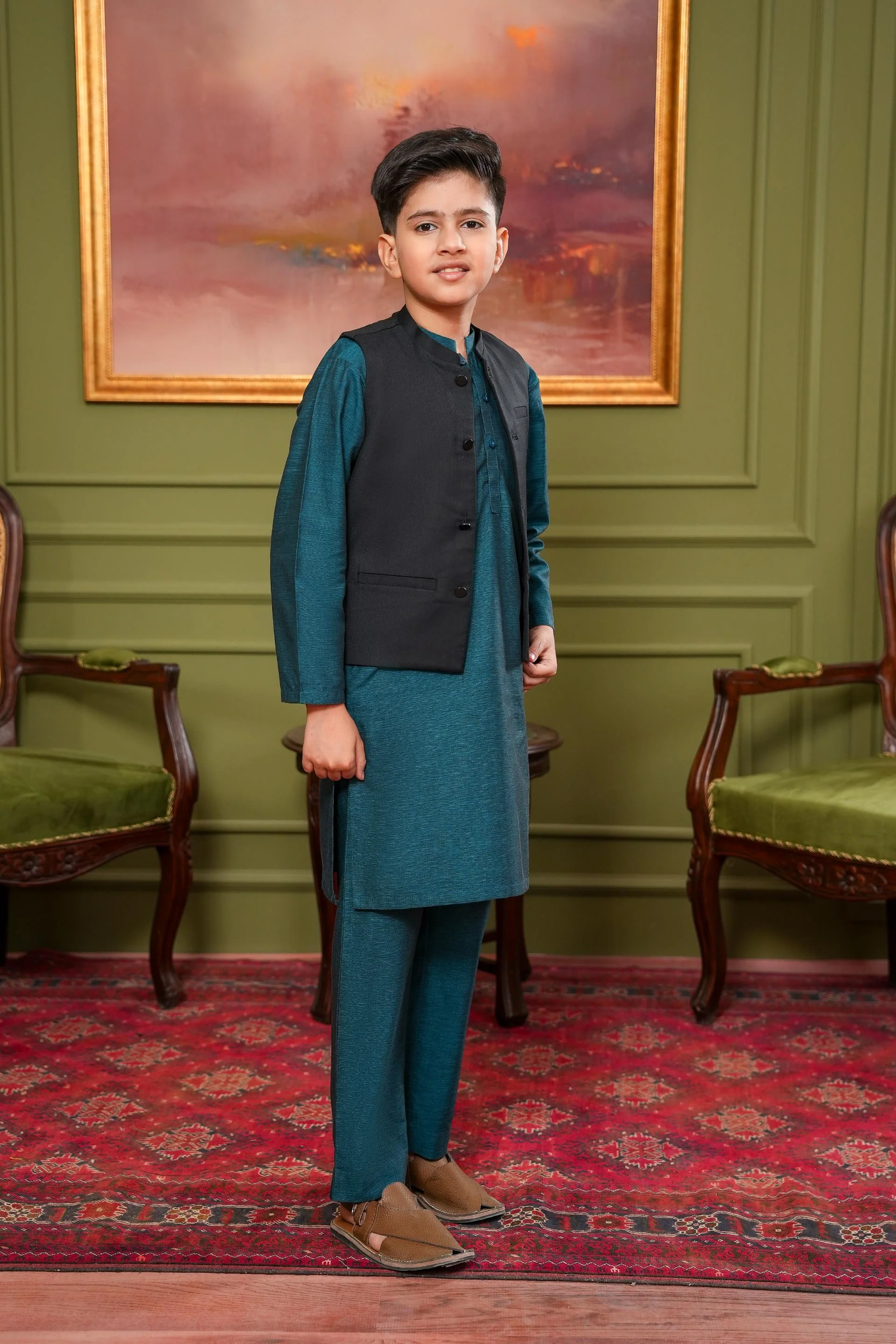 Kurta Trousers & Waistcoat (MSFBSKW-922) - Image 2