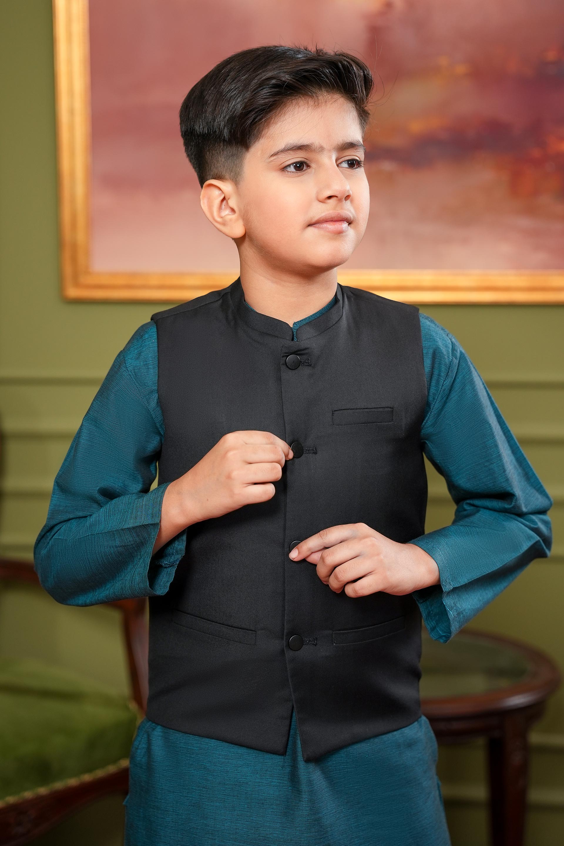 Kurta Trousers & Waistcoat (MSFBSKW-922) - Image 4