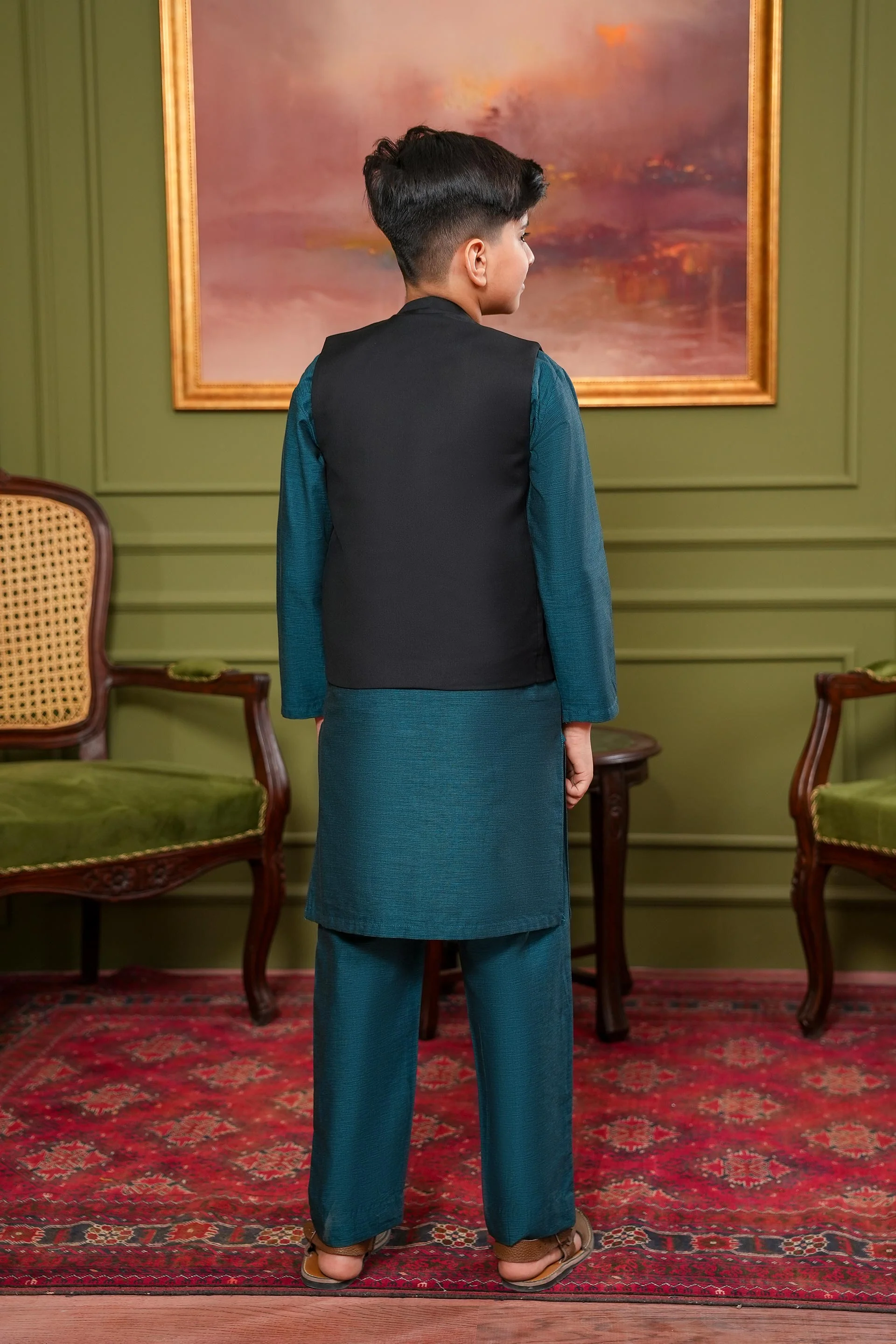 Kurta Trousers & Waistcoat (MSFBSKW-922) - Image 5