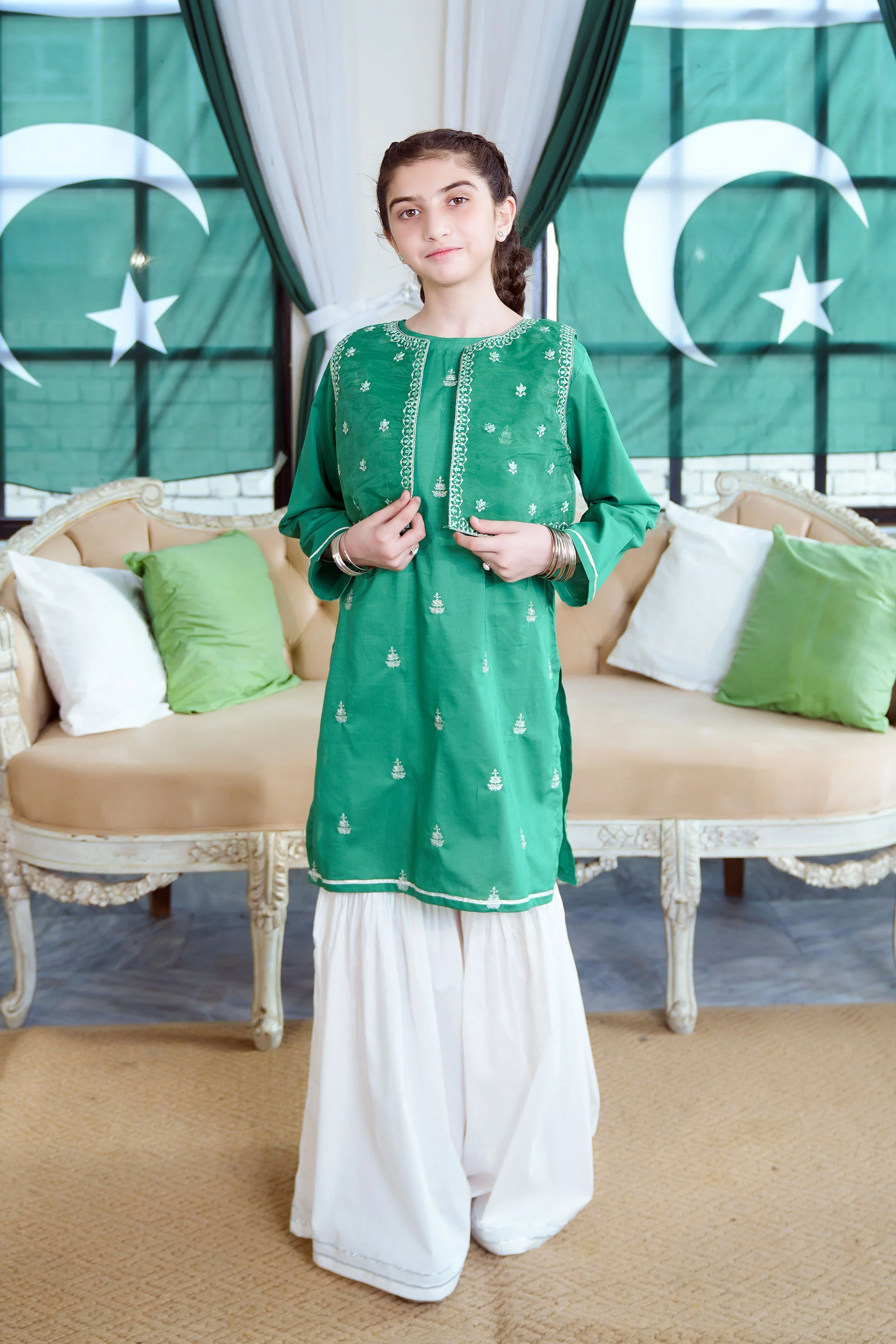 Embroidered Rangeen Set 14th August (SE-RGKS-27) - Image 3