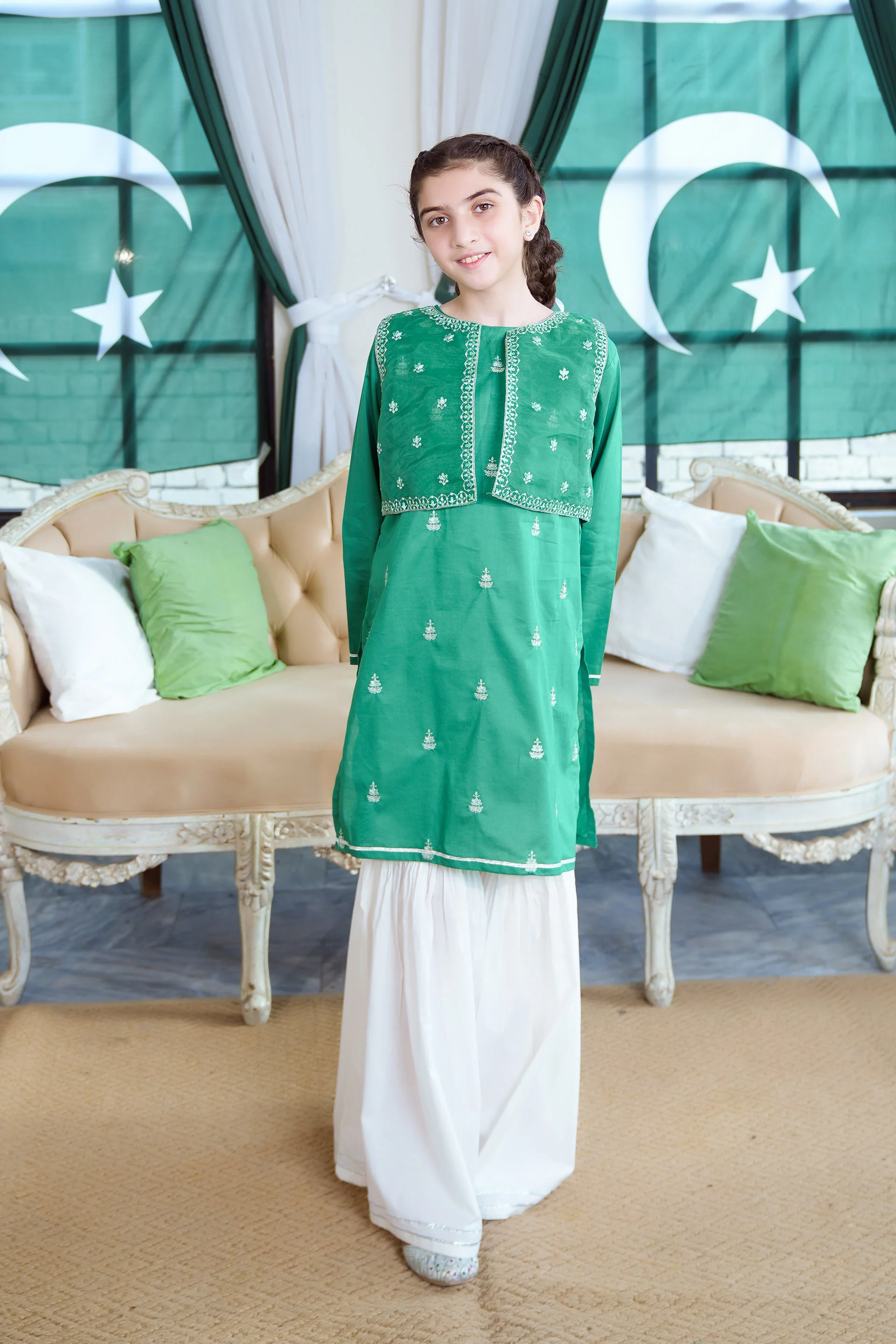 Embroidered Rangeen Set 14th August (SE-RGKS-27) - Image 4