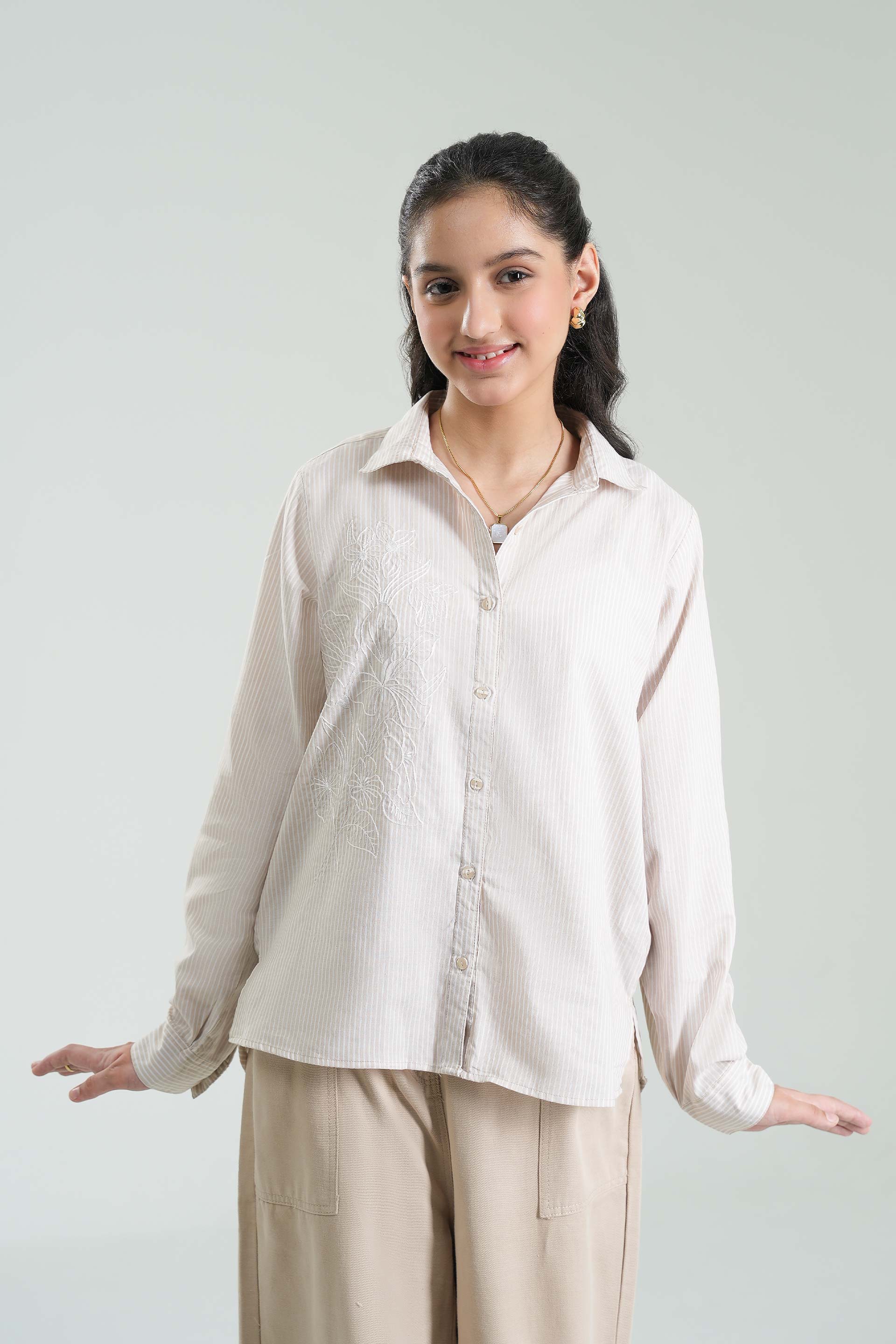 Embroidered Button Down Shirt (SSGTU-936)