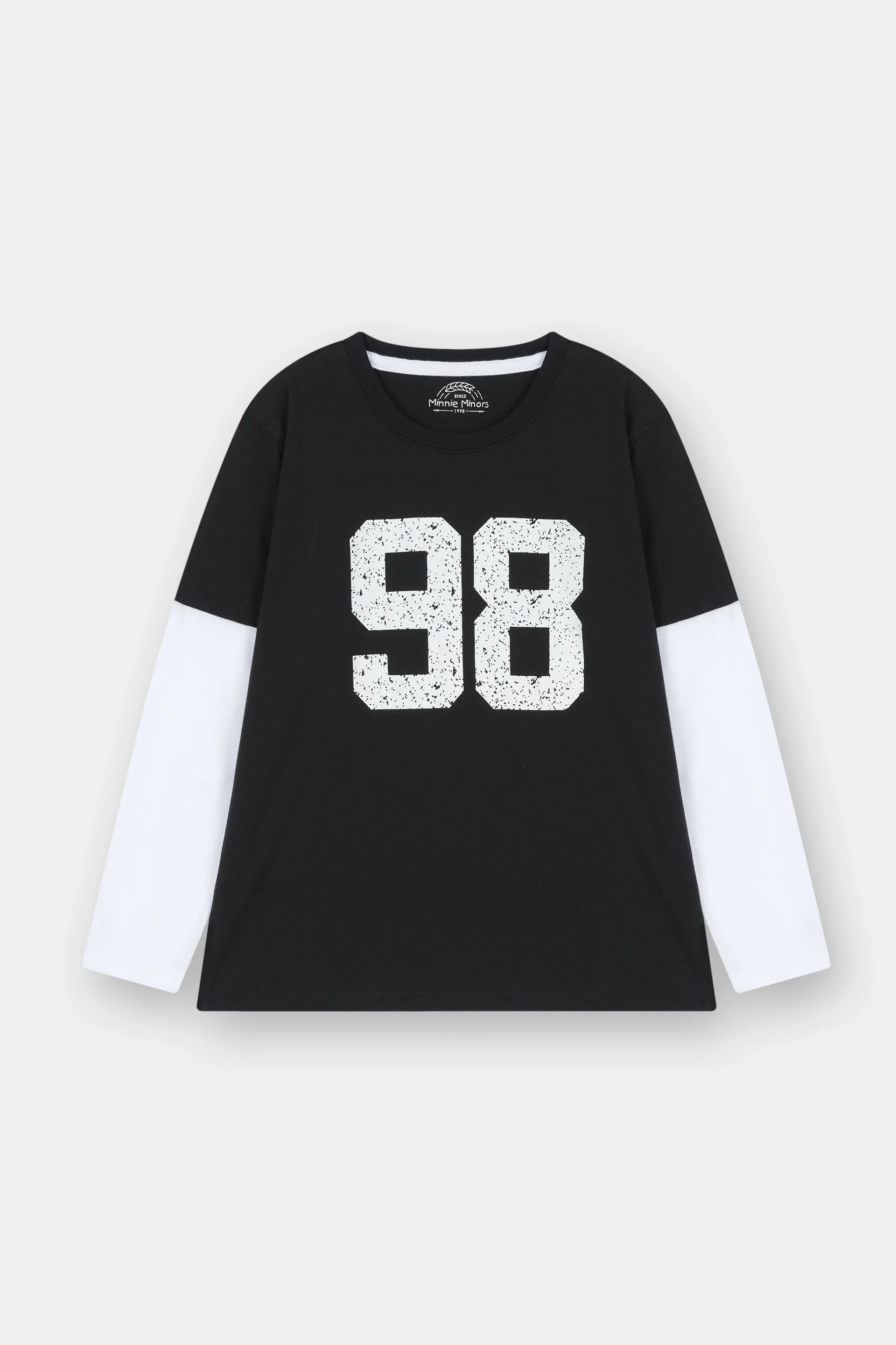 Boys Contrast Full Sleeves Graphic T-Shirt (BKTJ-154)