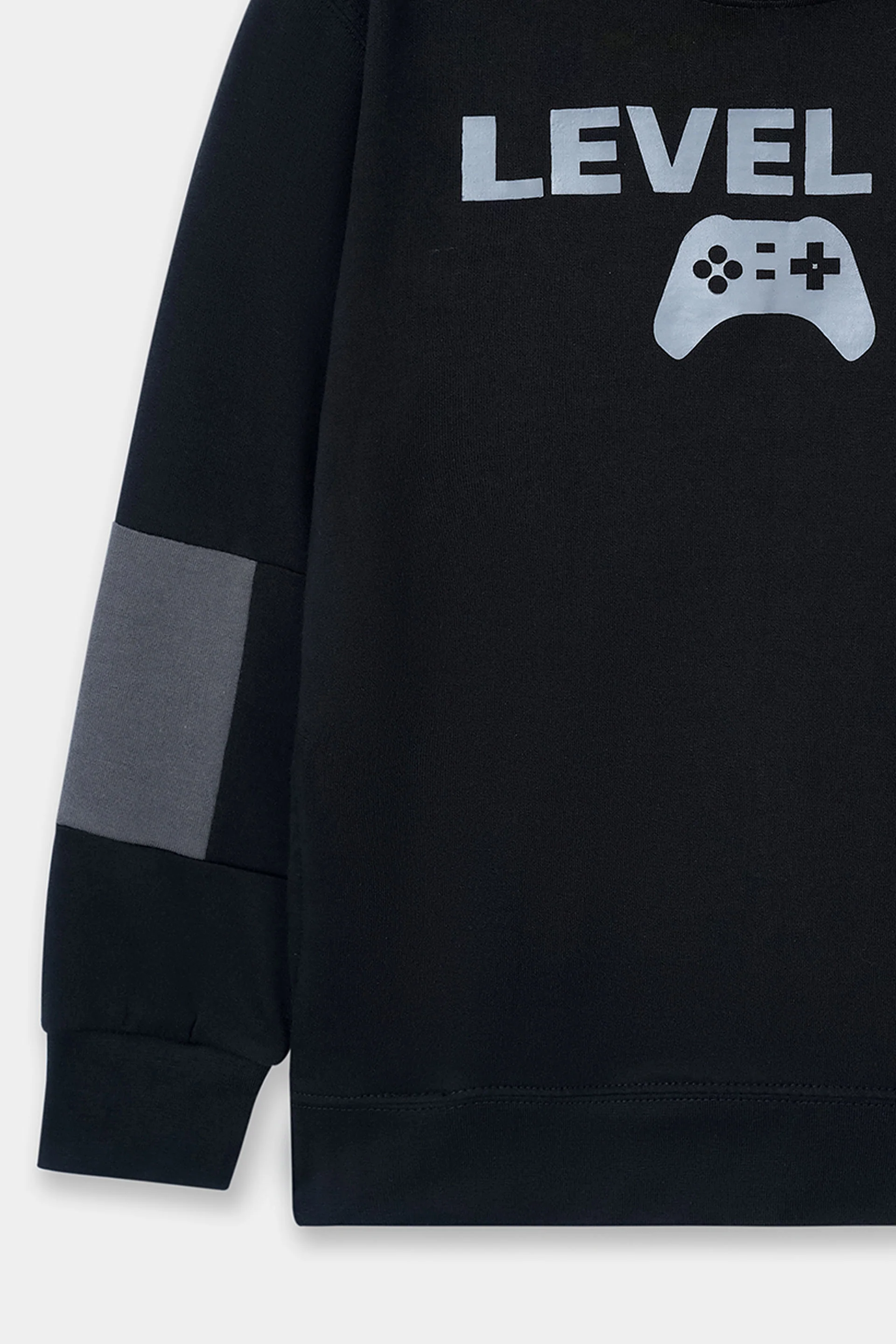 Pullover Hoodie With Sleeves Panels (MSBFU-09) - Image 4