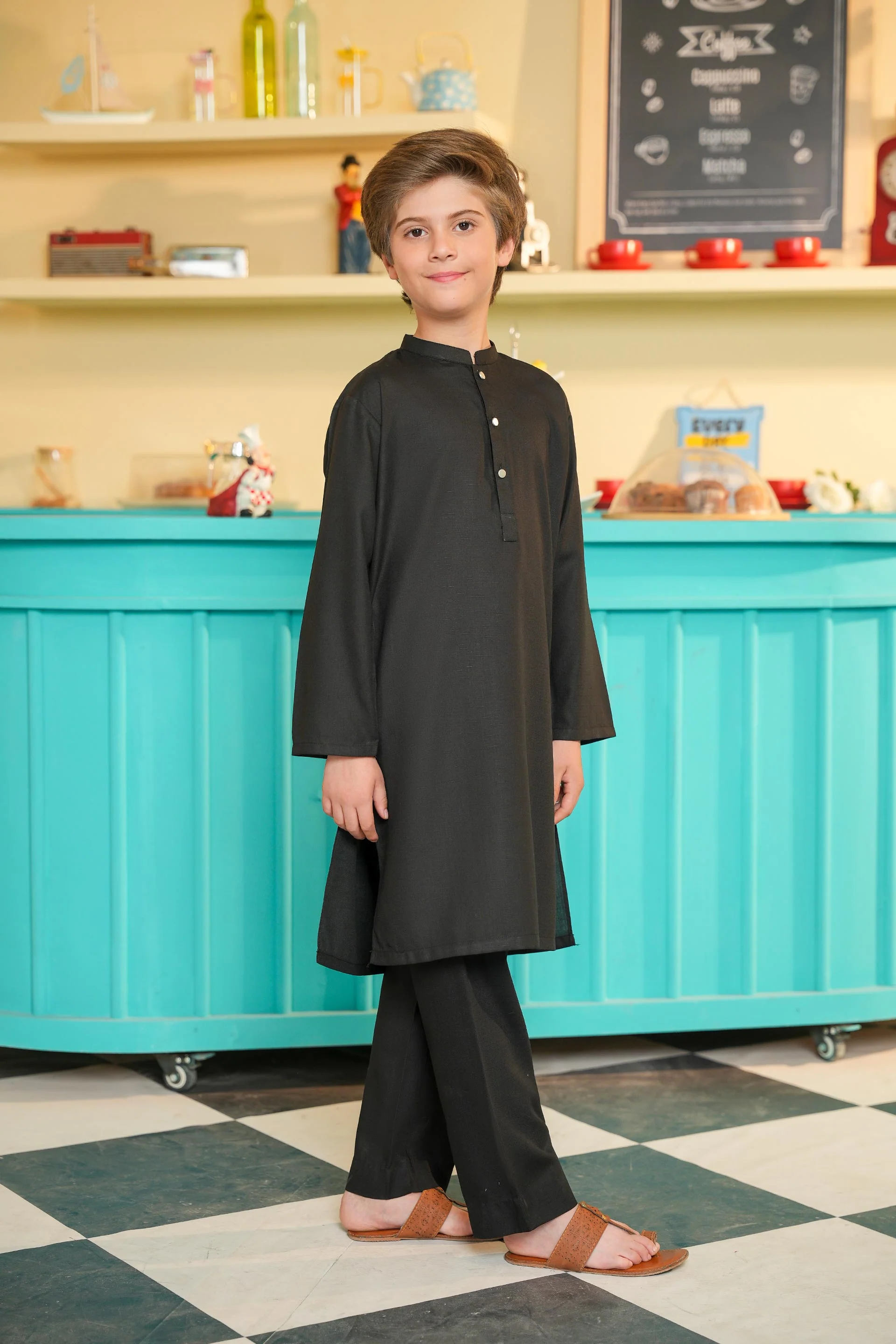 Boys Kurta Trousers Set (MSKZS-09) - Image 3