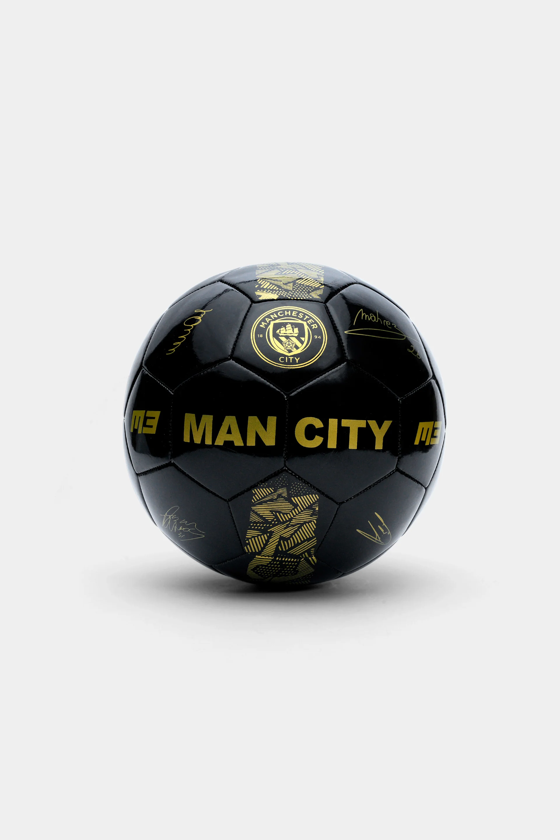 Man City Signature Football Black Gold Size 5 (SA-FBL-01)