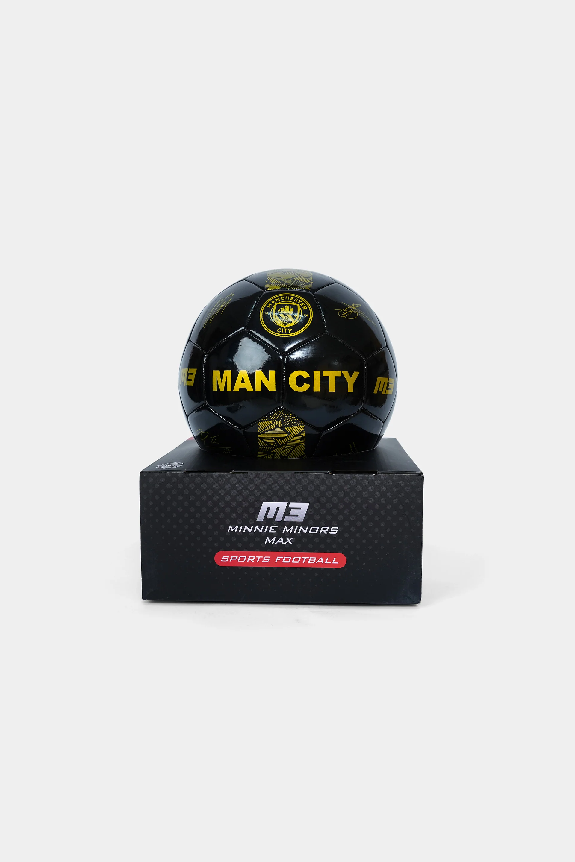 Man City Signature Football Black Gold Size 5 (SA-FBL-05) - Image 2