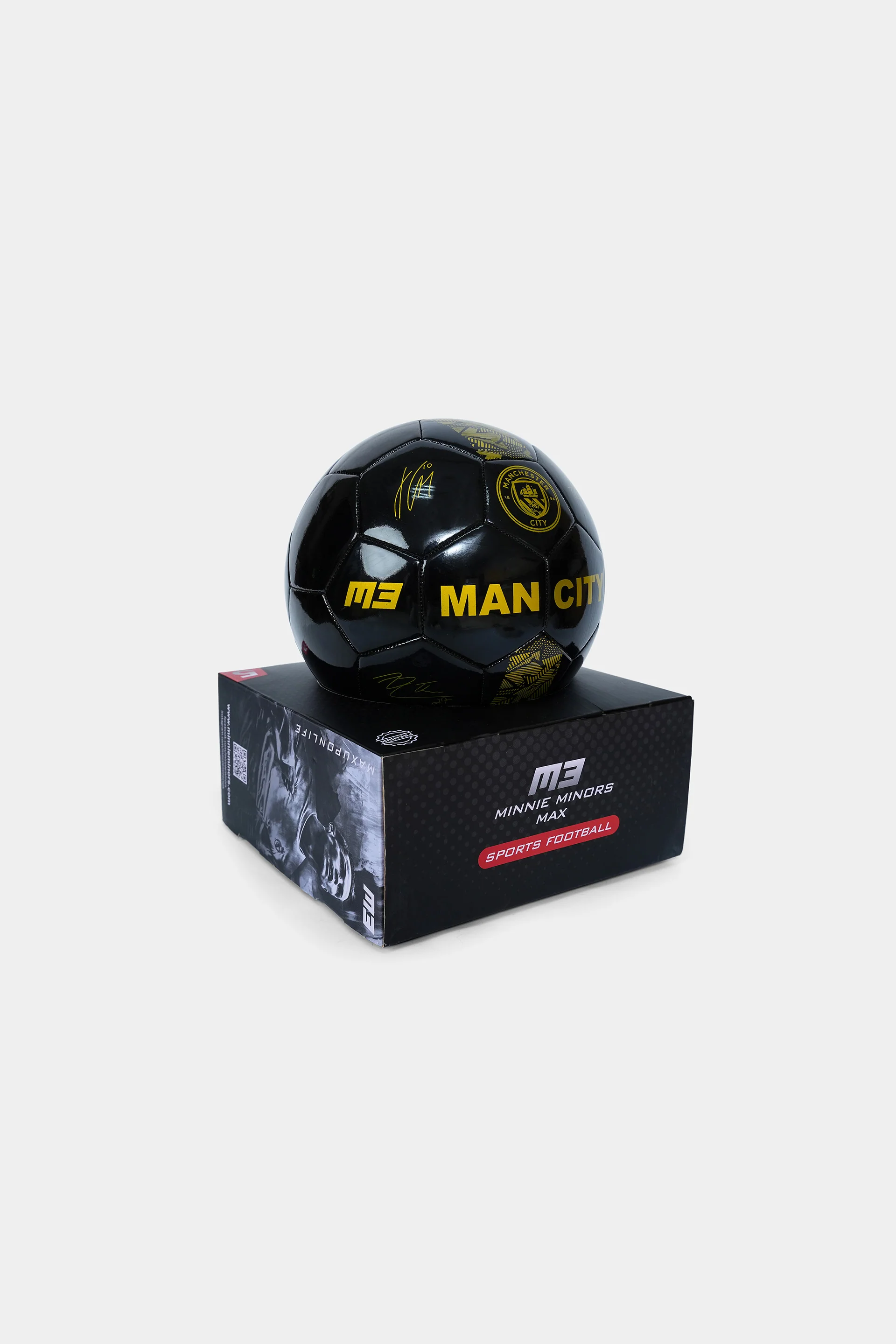 Man City Signature Football Black Gold Size 5 (SA-FBL-05) - Image 3