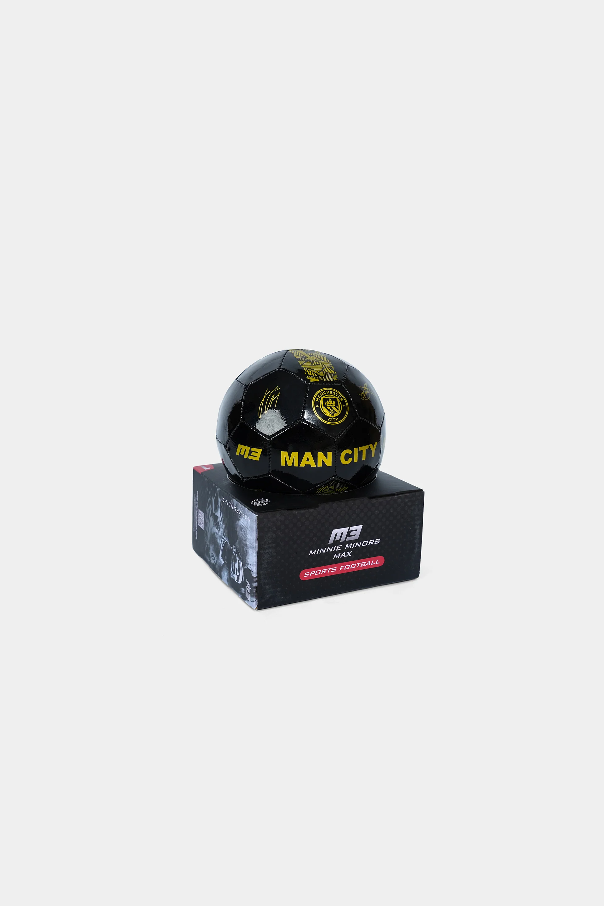 Man City Signature Football Black Gold Size 1 (SA-FBS-05) - Image 3