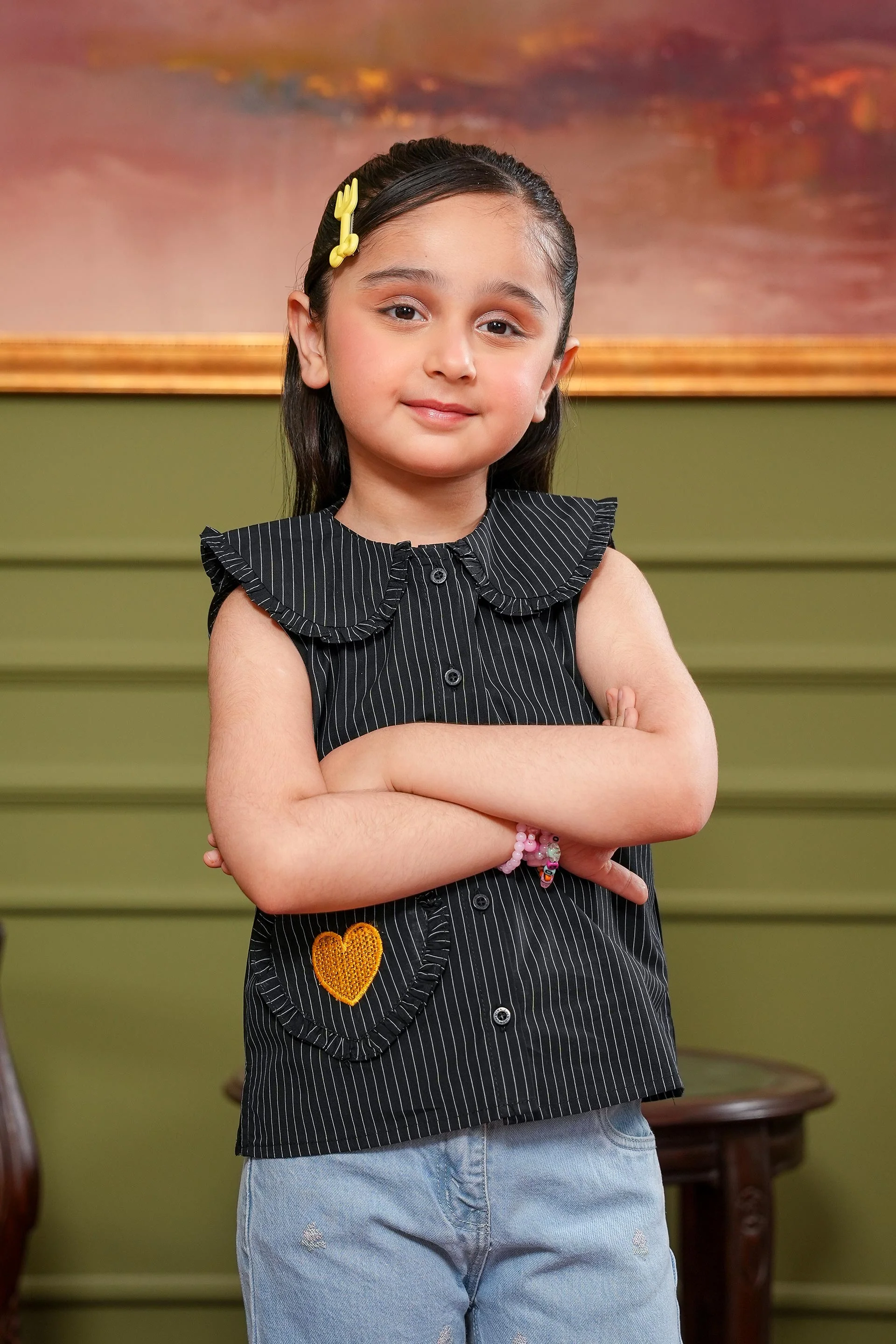 Embroidered Yarn Dyed Top (GBL2-01) - Image 2