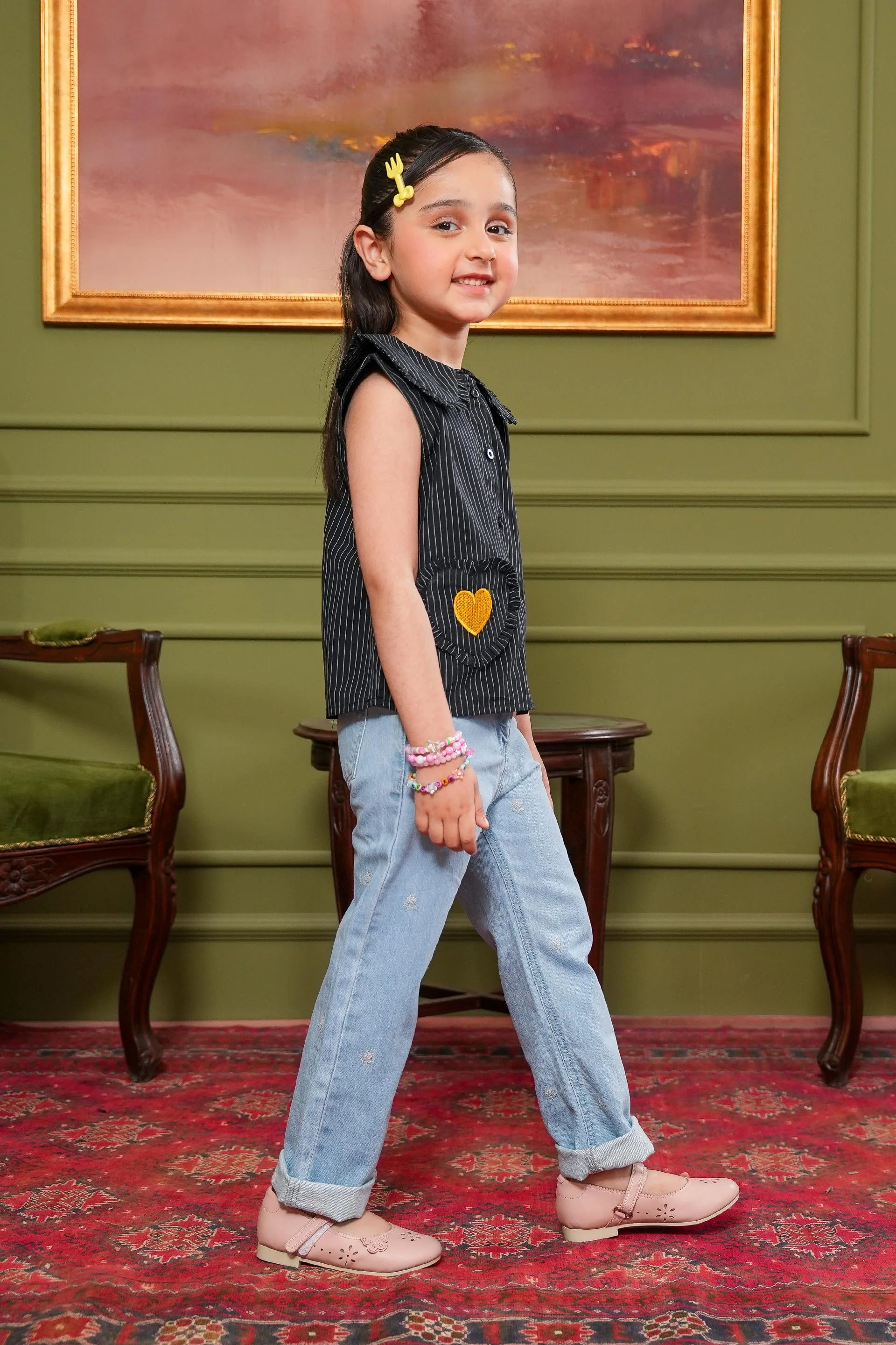 Embroidered Yarn Dyed Top (GBL2-01) - Image 4