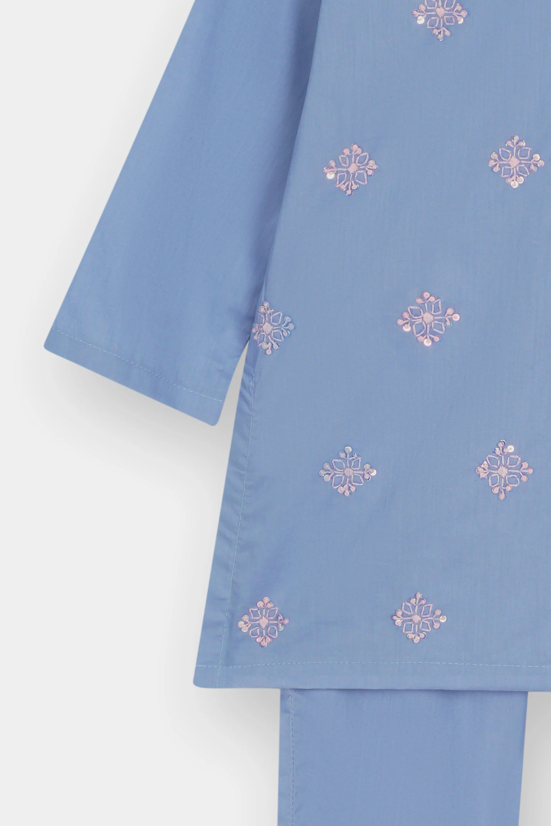 Handwork Kameez & Trouser With Separate Sleeves (ISKH-59) - Image 3