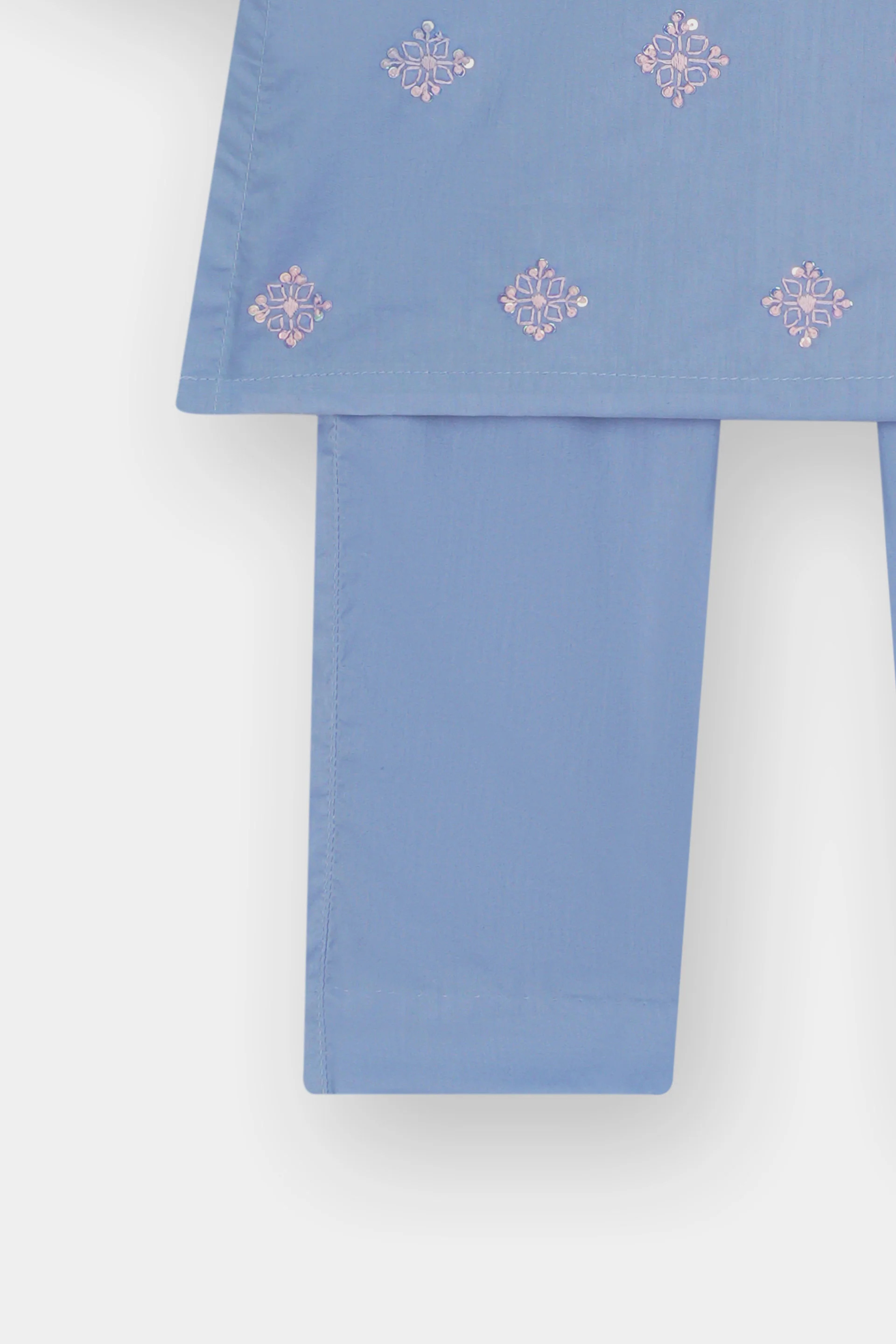 Handwork Kameez & Trouser With Separate Sleeves (ISKH-59) - Image 4
