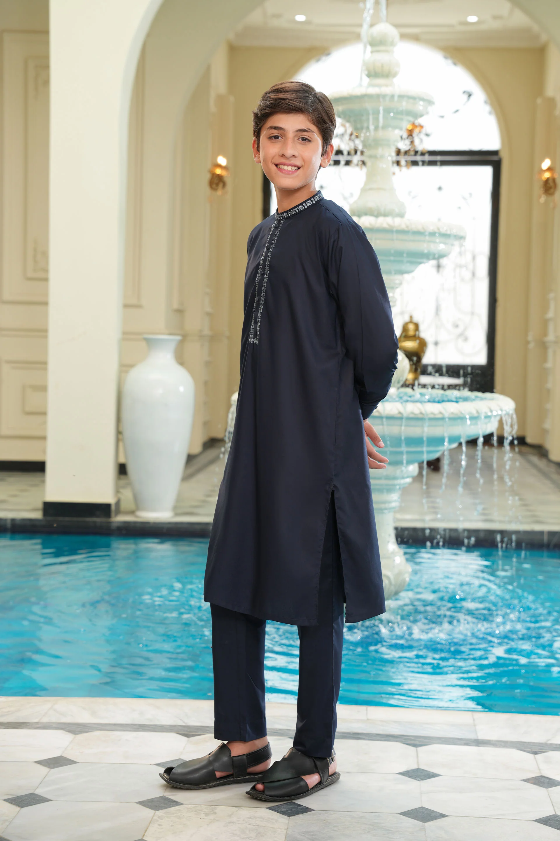 Kurta With Embroidery & Trousers (MSFBSK-875) - Image 2