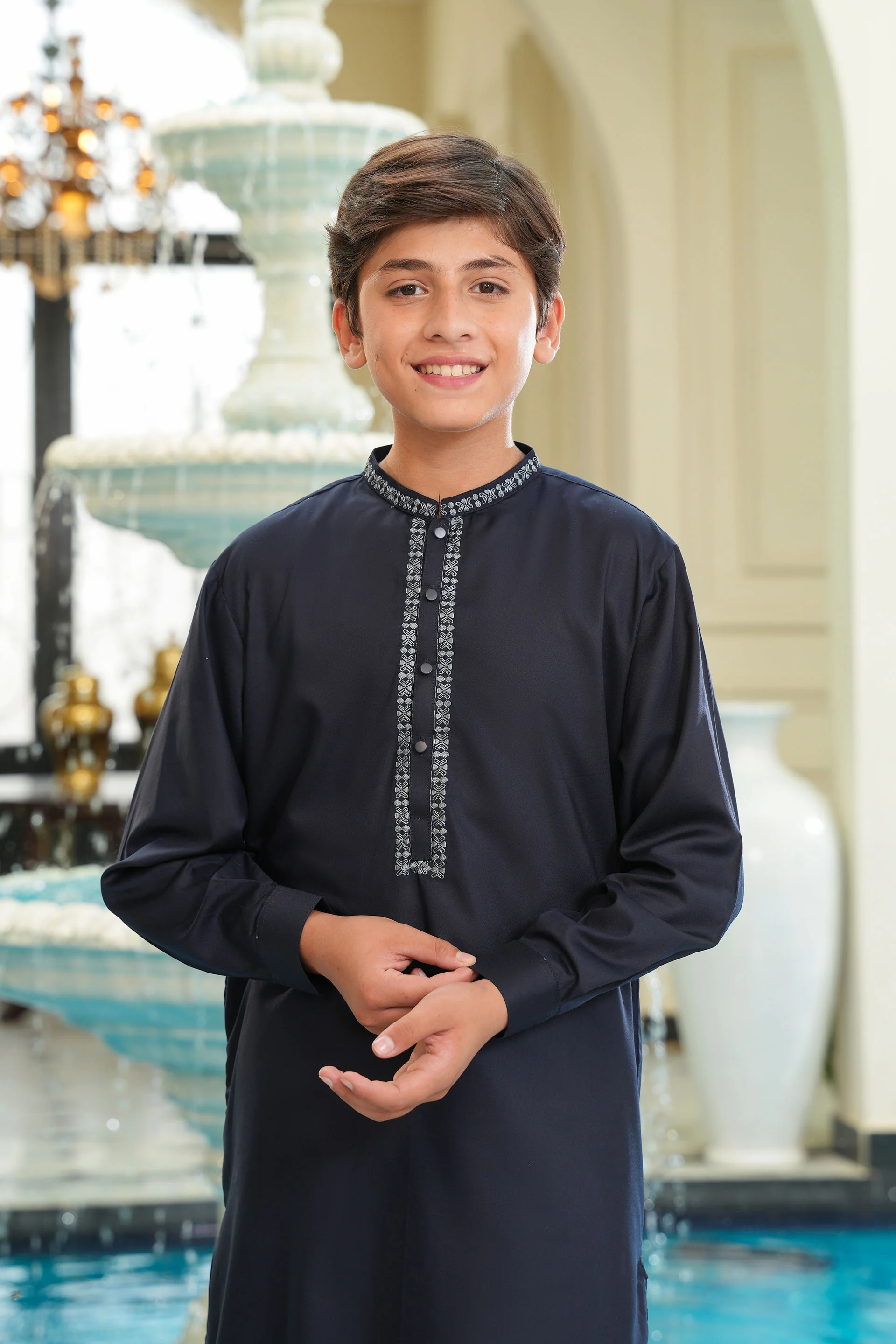Kurta With Embroidery & Trousers (MSFBSK-875) - Image 4