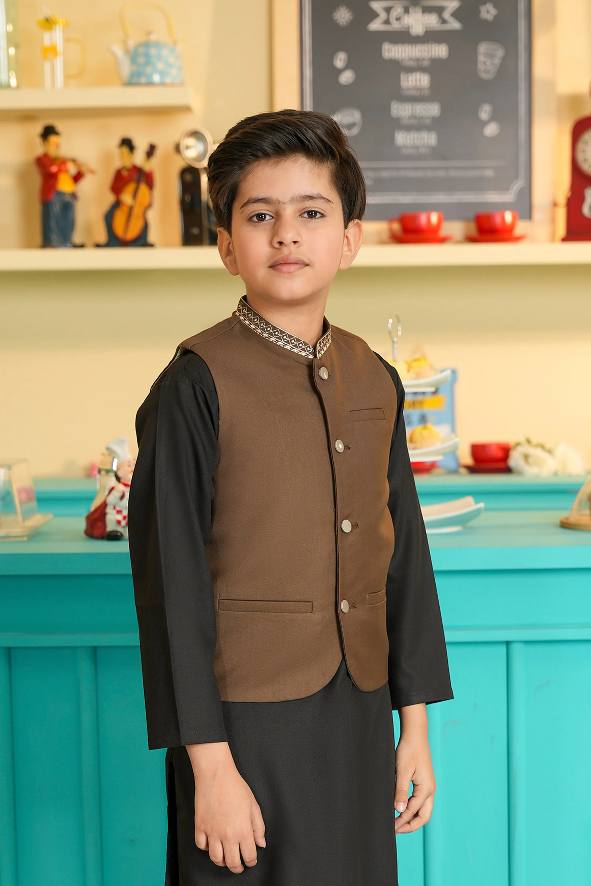 Boys Brown Waistcoat (MSBCWC-022) - Image 2