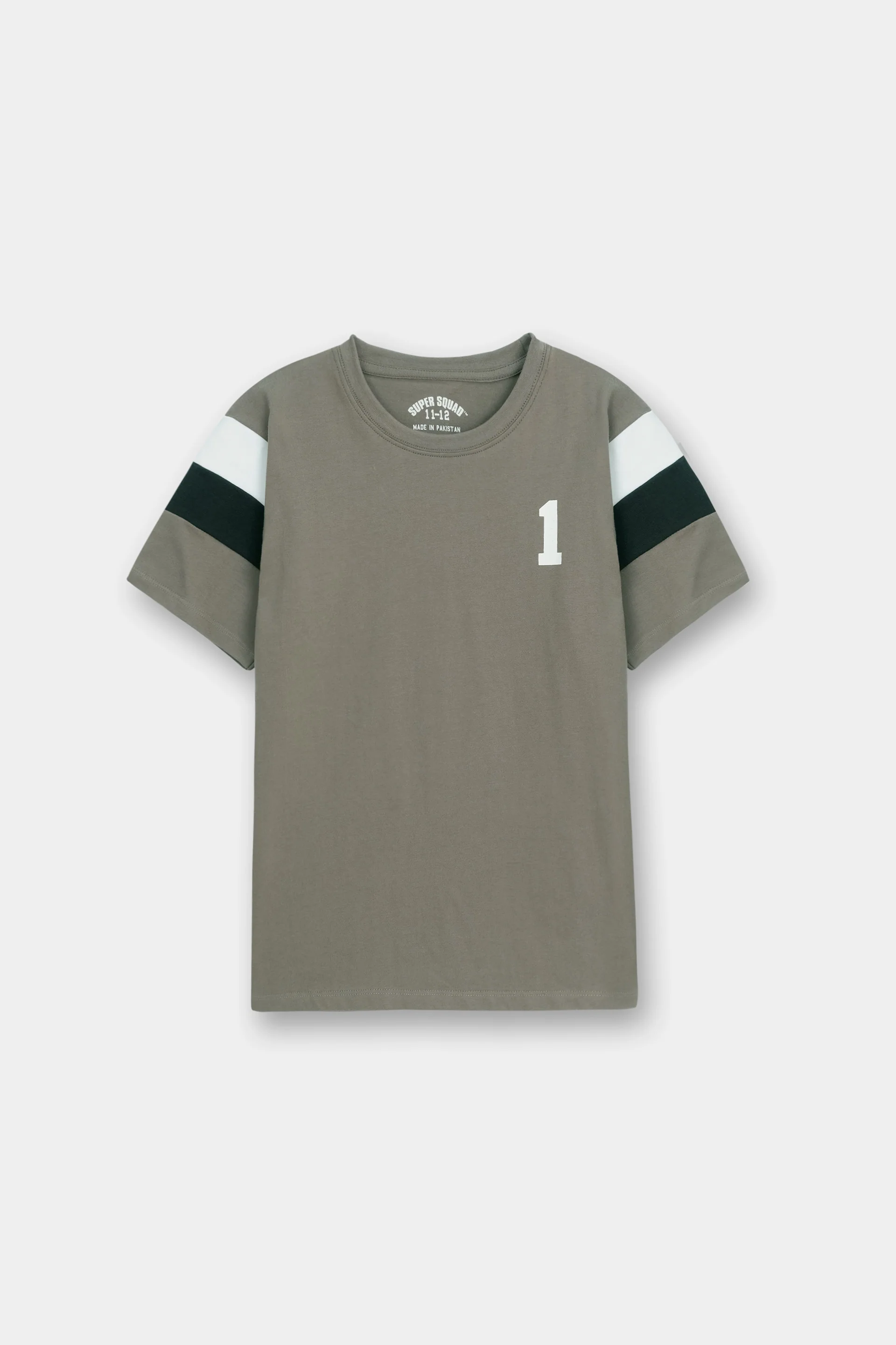 Cut And Sew Lycra Rib Pannel Graphic T-Shirt (MSBKTJ-114)
