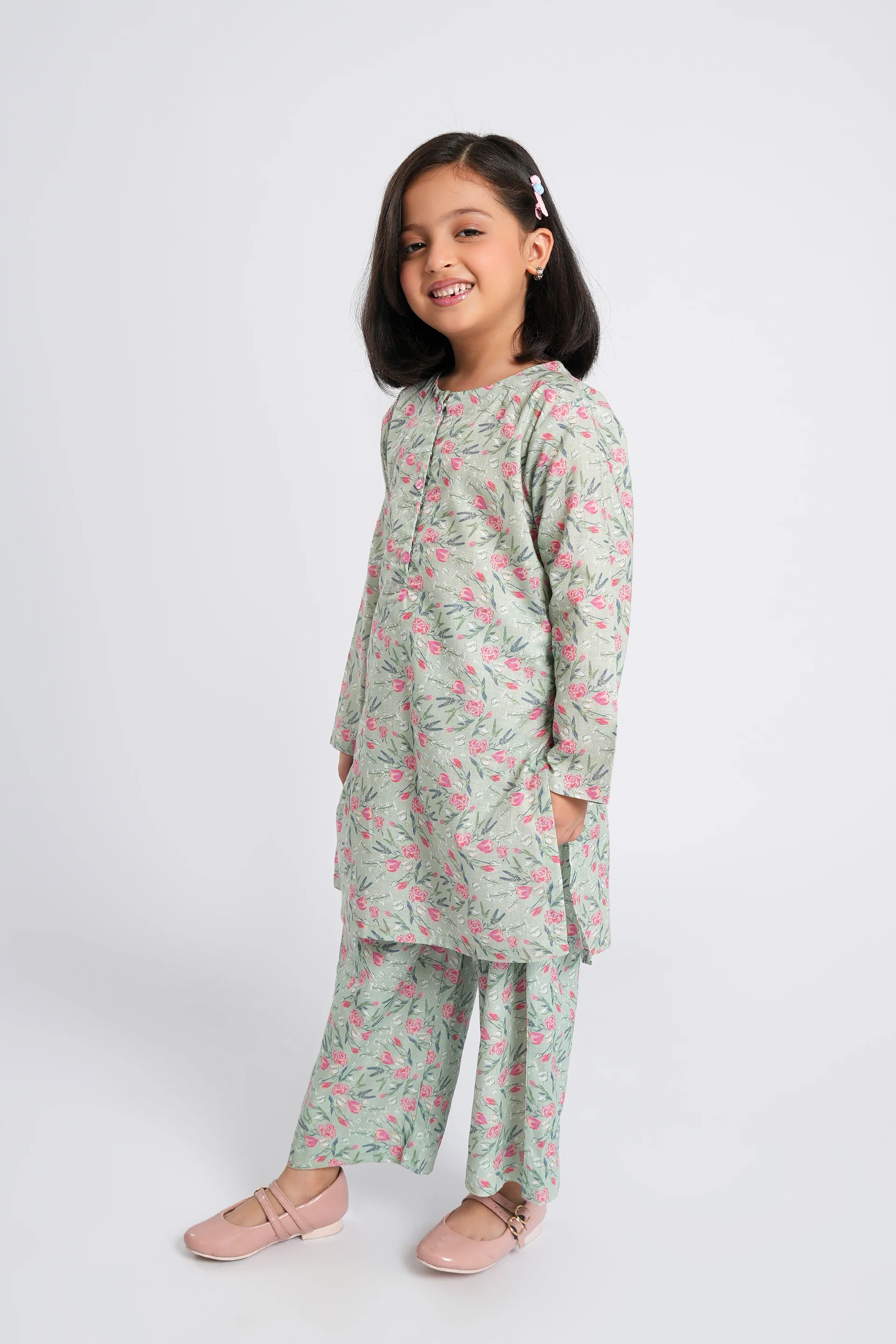 Printed Kameez With Trousers (DGKSB-37) - Image 3