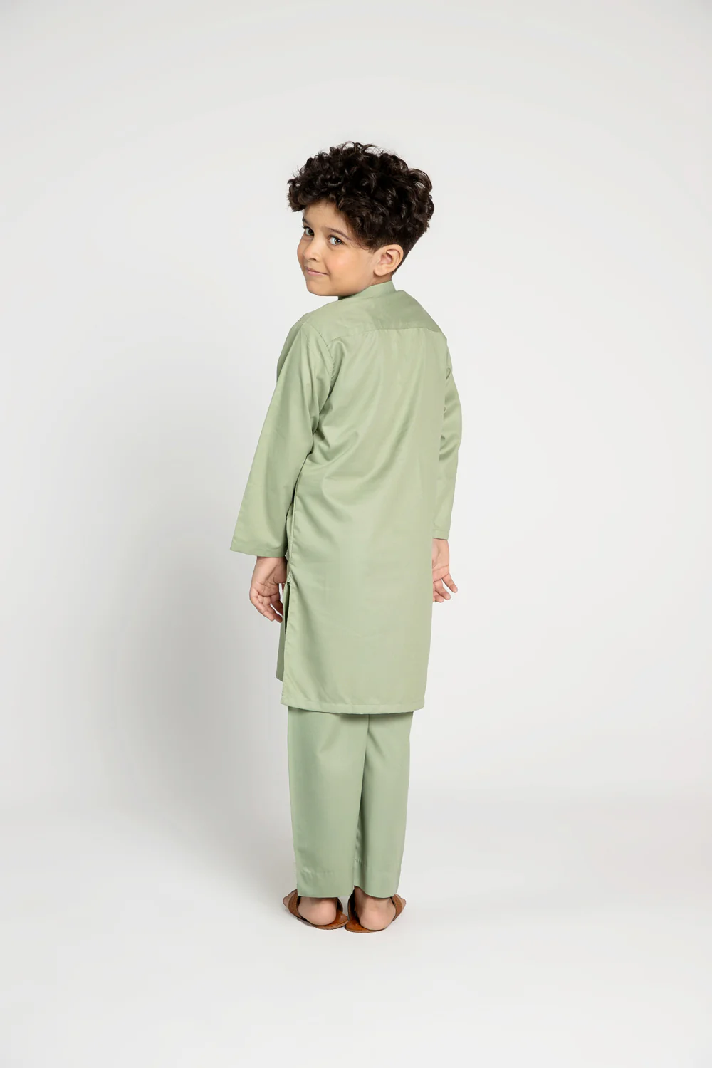 Green Kurta Set (MSKZB-025) - Image 3
