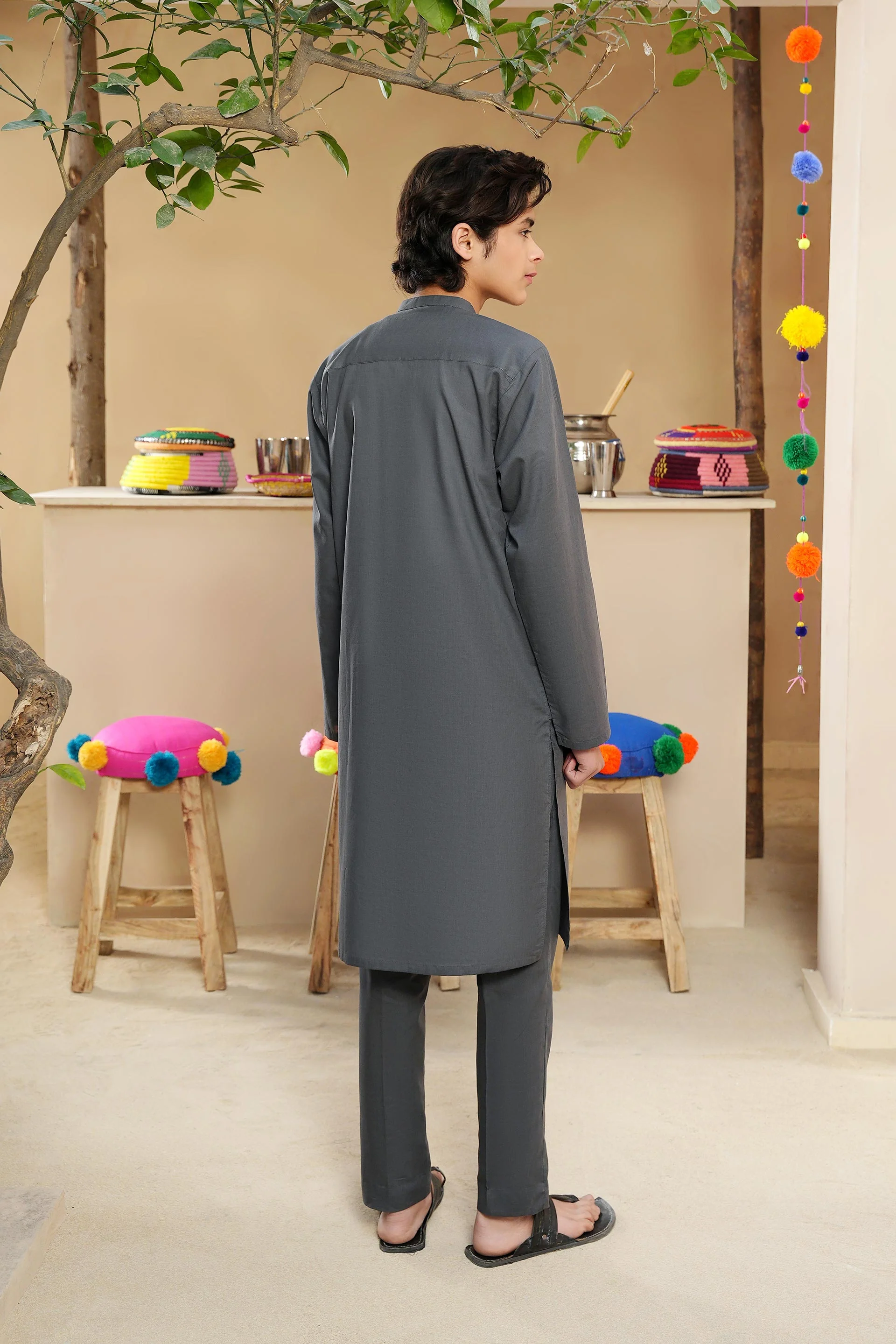 Charcoal Kurta Set (MSKZBS-01) - Image 4
