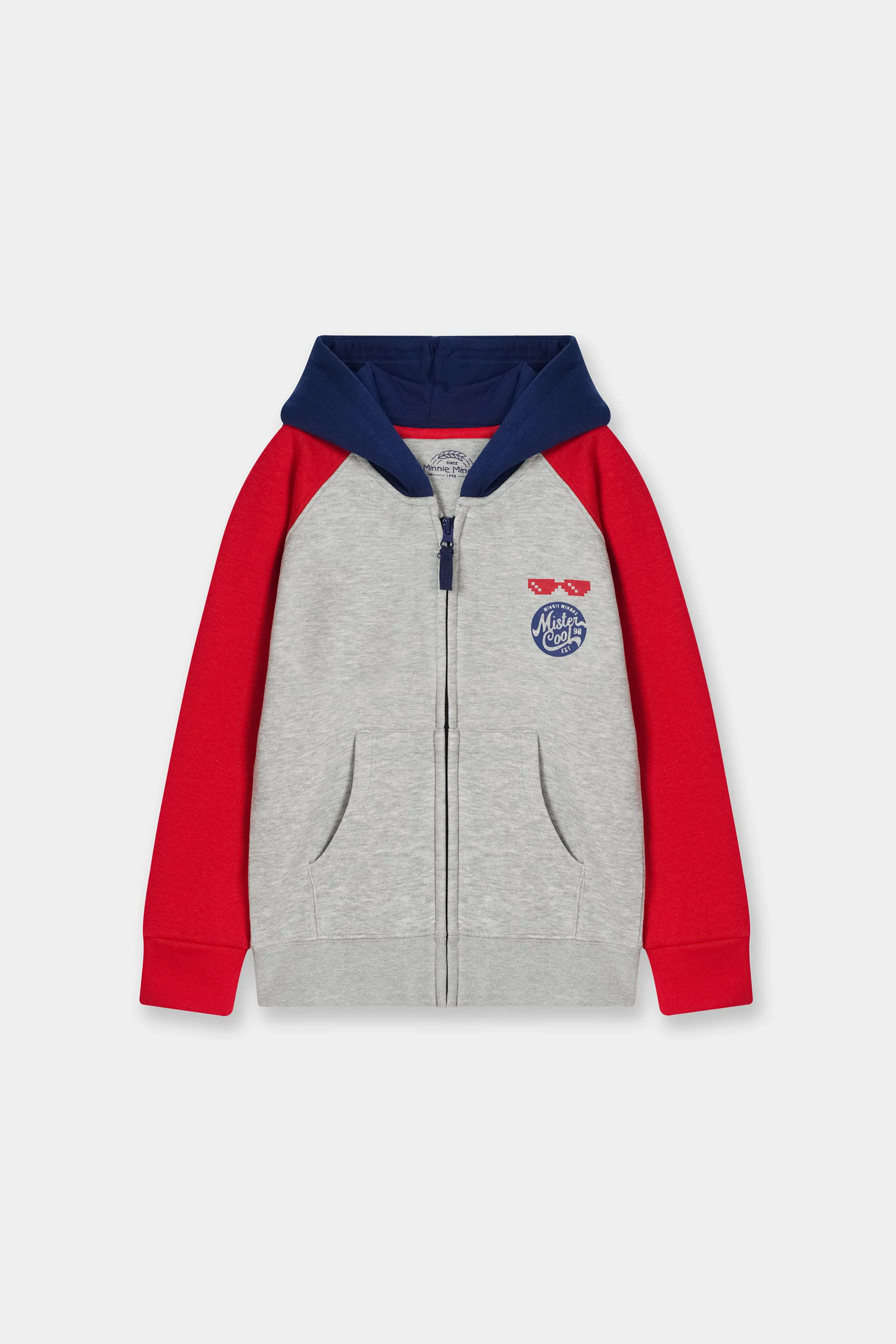 Zip Through Hoodie With Raglan Sleeves (BFU-055)
