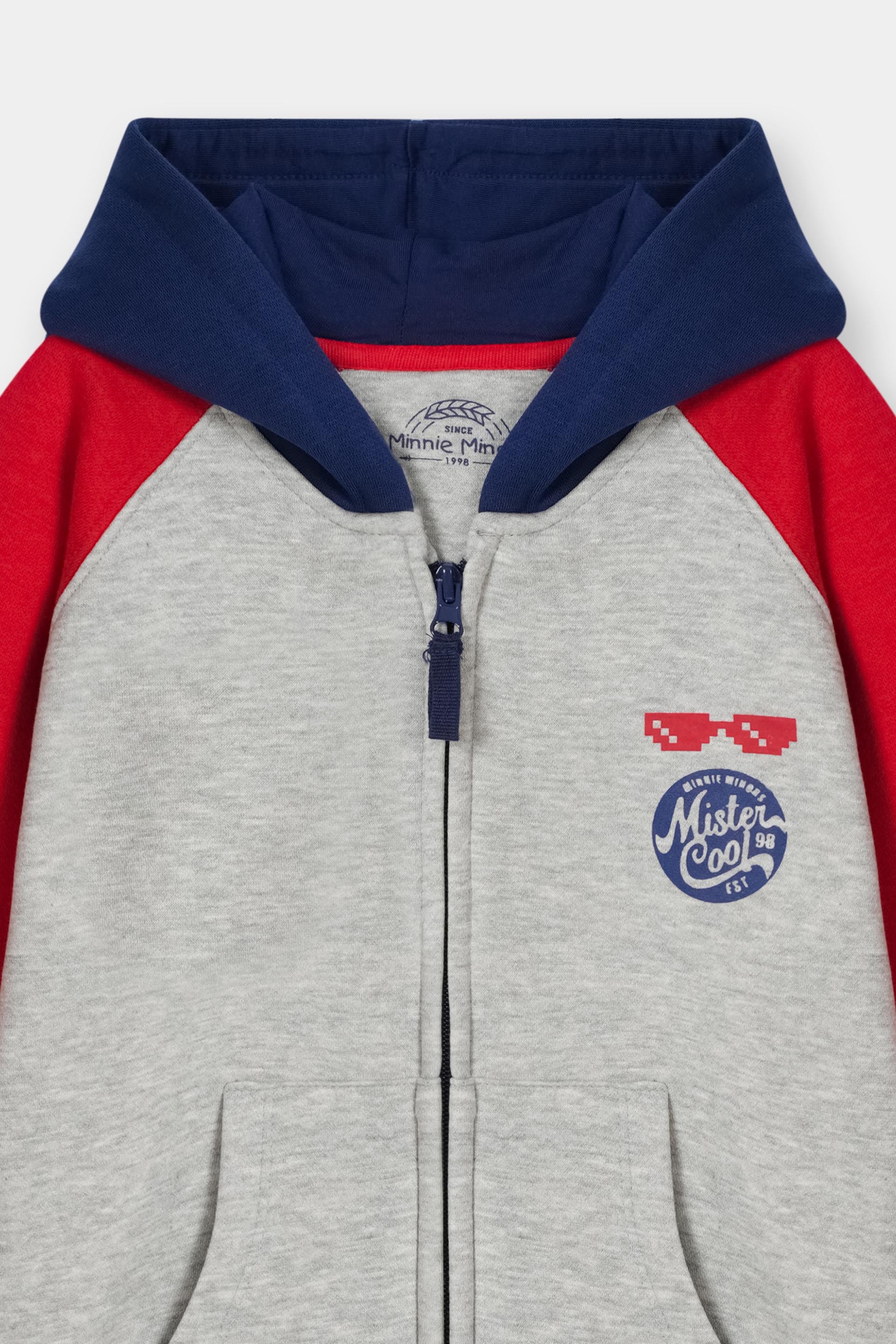 Zip Through Hoodie With Raglan Sleeves (BFU-055) - Image 2