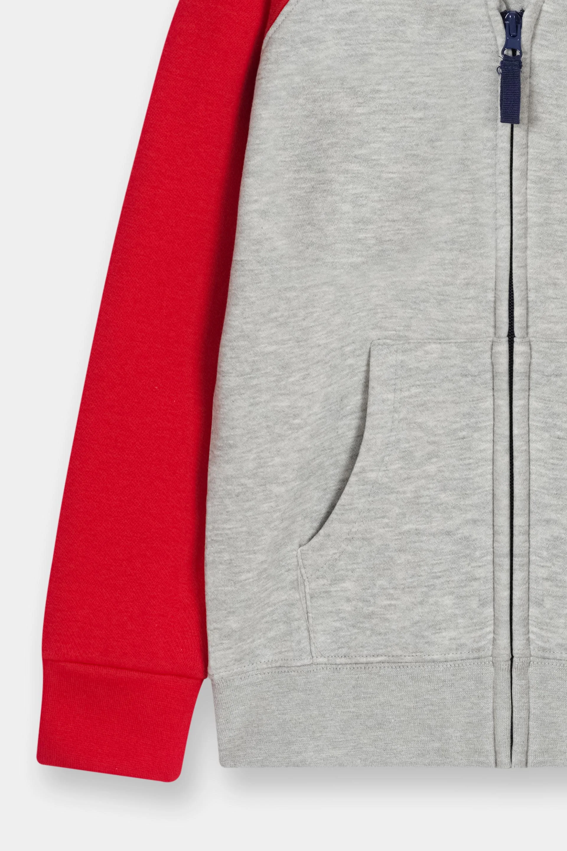 Zip Through Hoodie With Raglan Sleeves (BFU-055) - Image 3